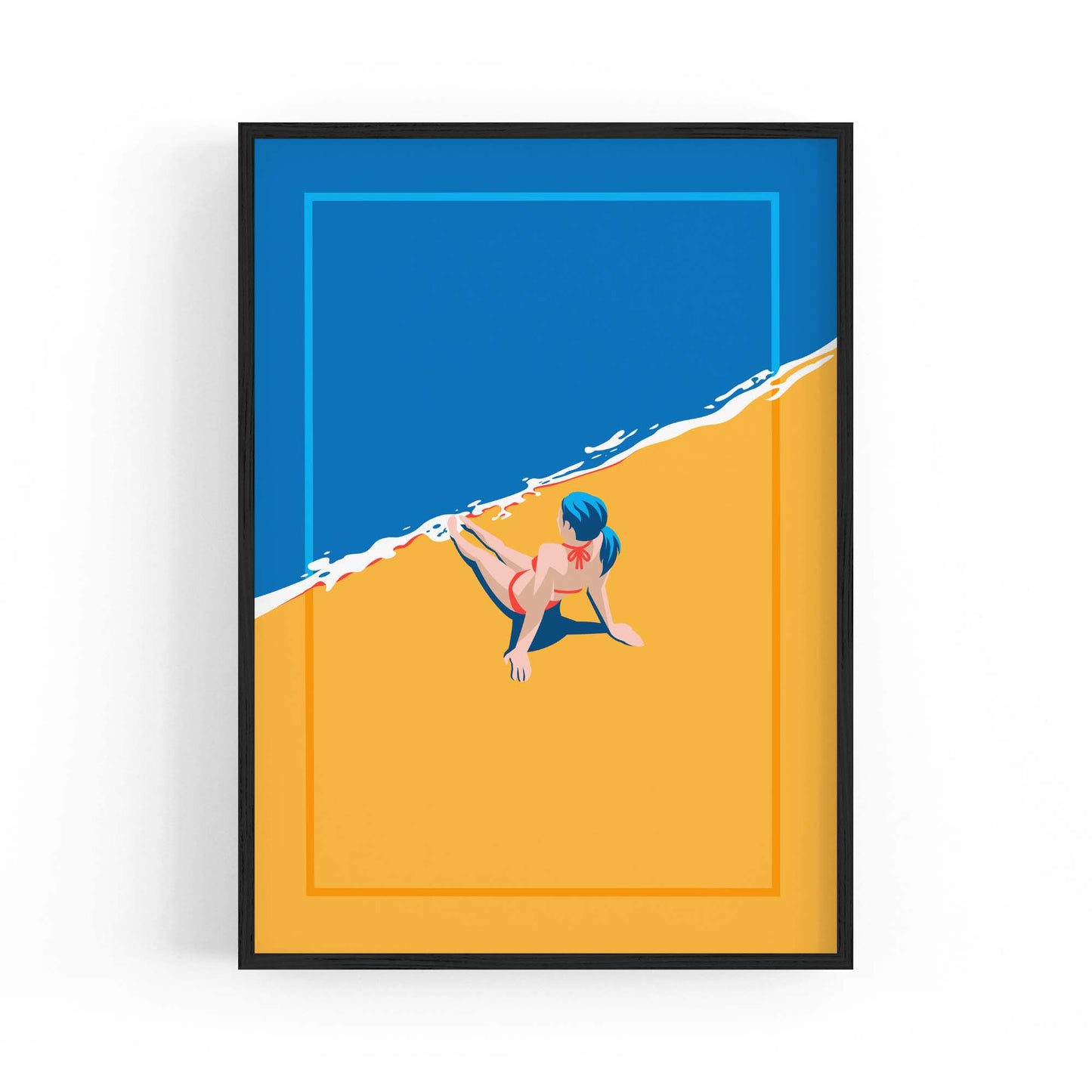 Retro Beach Summer Fashion Fun Glamour Wall Art #2 - The Affordable Art Company