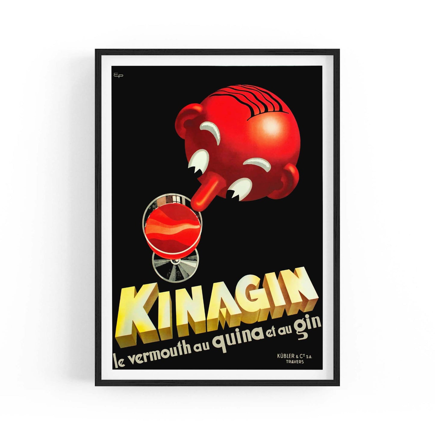 Kinagin Vermouth Vintage Drink Advert Wall Art - The Affordable Art Company