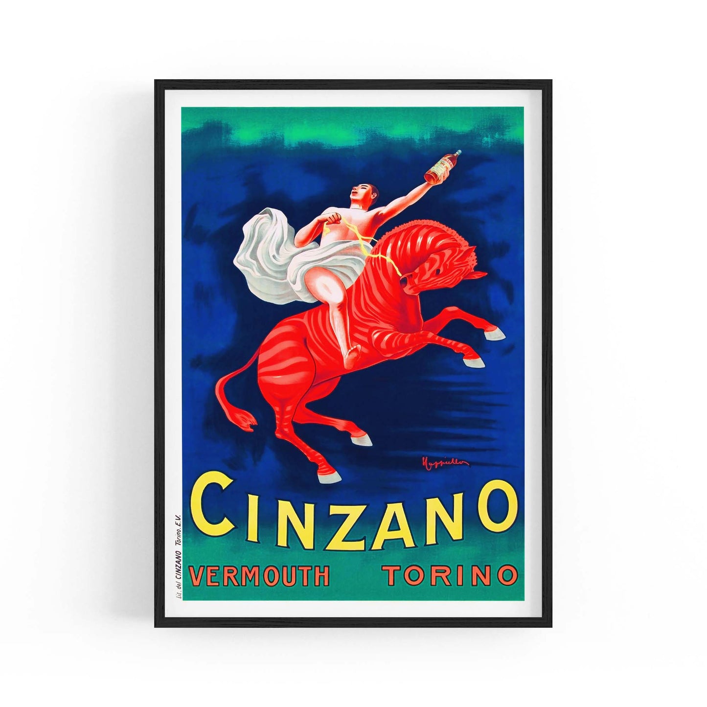 Vintage Cinzano Advert Italian Restaurent Wall Art - The Affordable Art Company