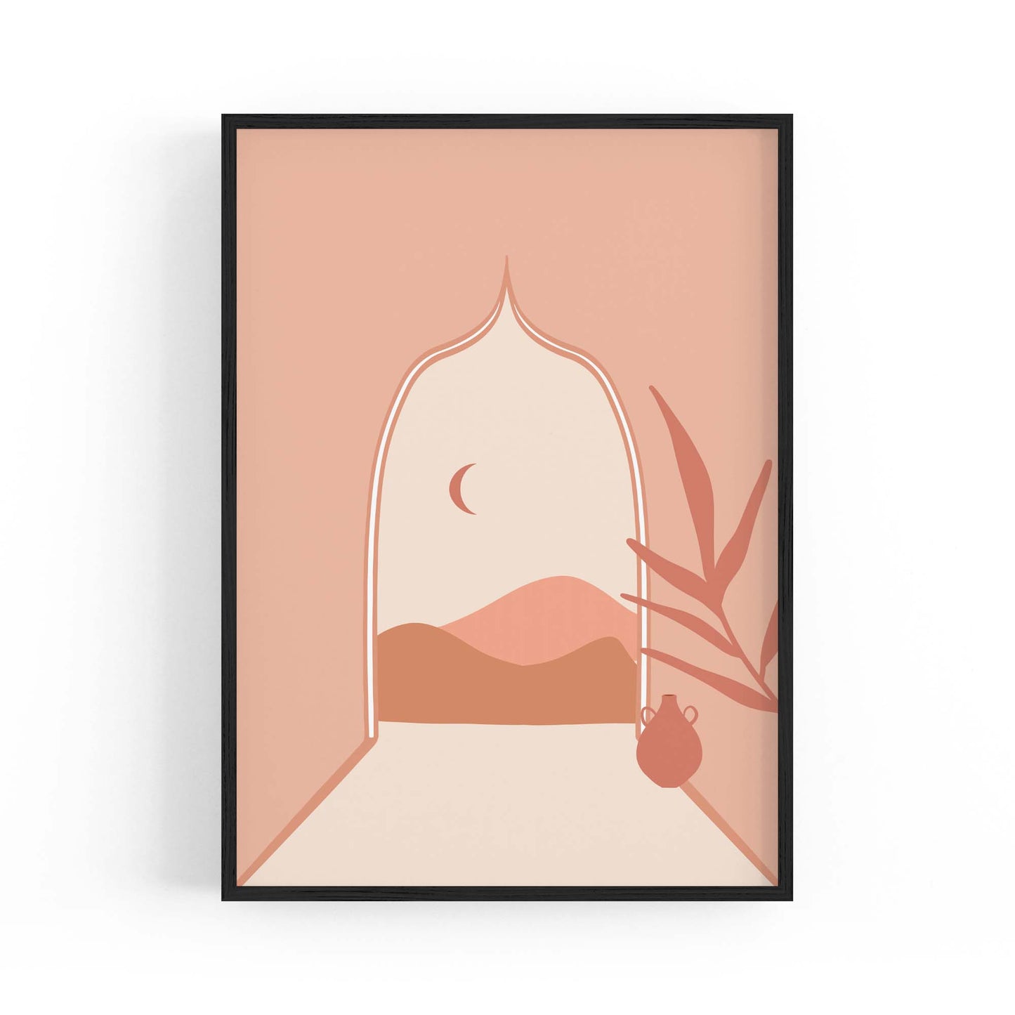 Minimal Egypt Retro Pink & Pastel Wall Art - The Affordable Art Company