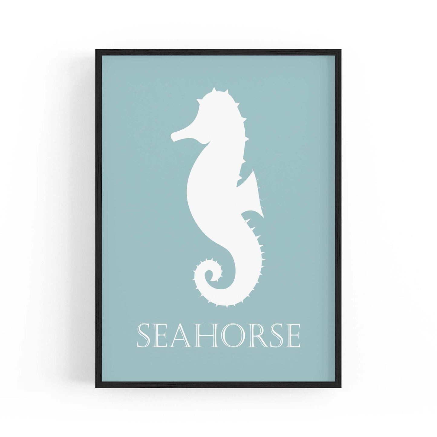 Seahorse Cartoon Sealife Nursery Baby Wall Art #2 - The Affordable Art Company