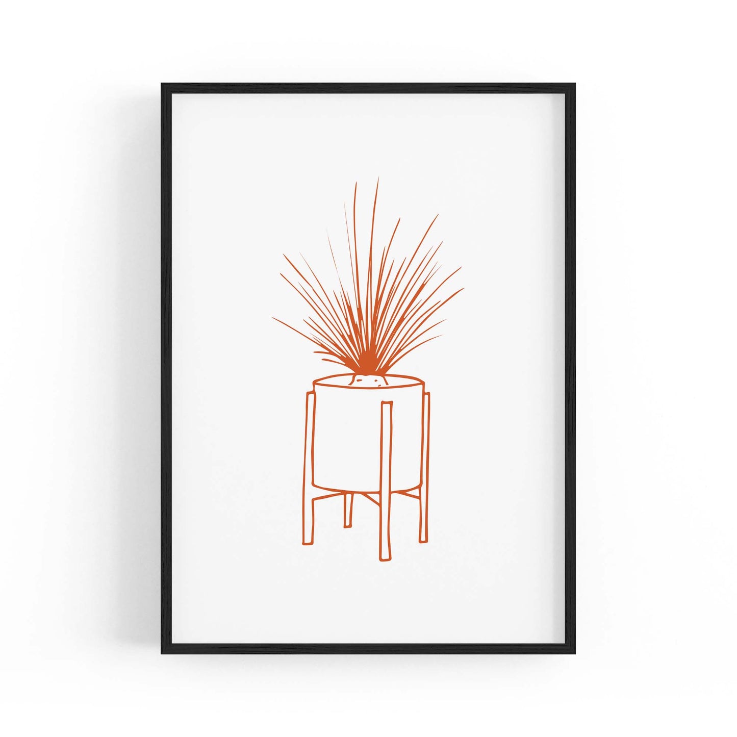 Abstract House Plant Minimal Living Room Wall Art #27 - The Affordable Art Company