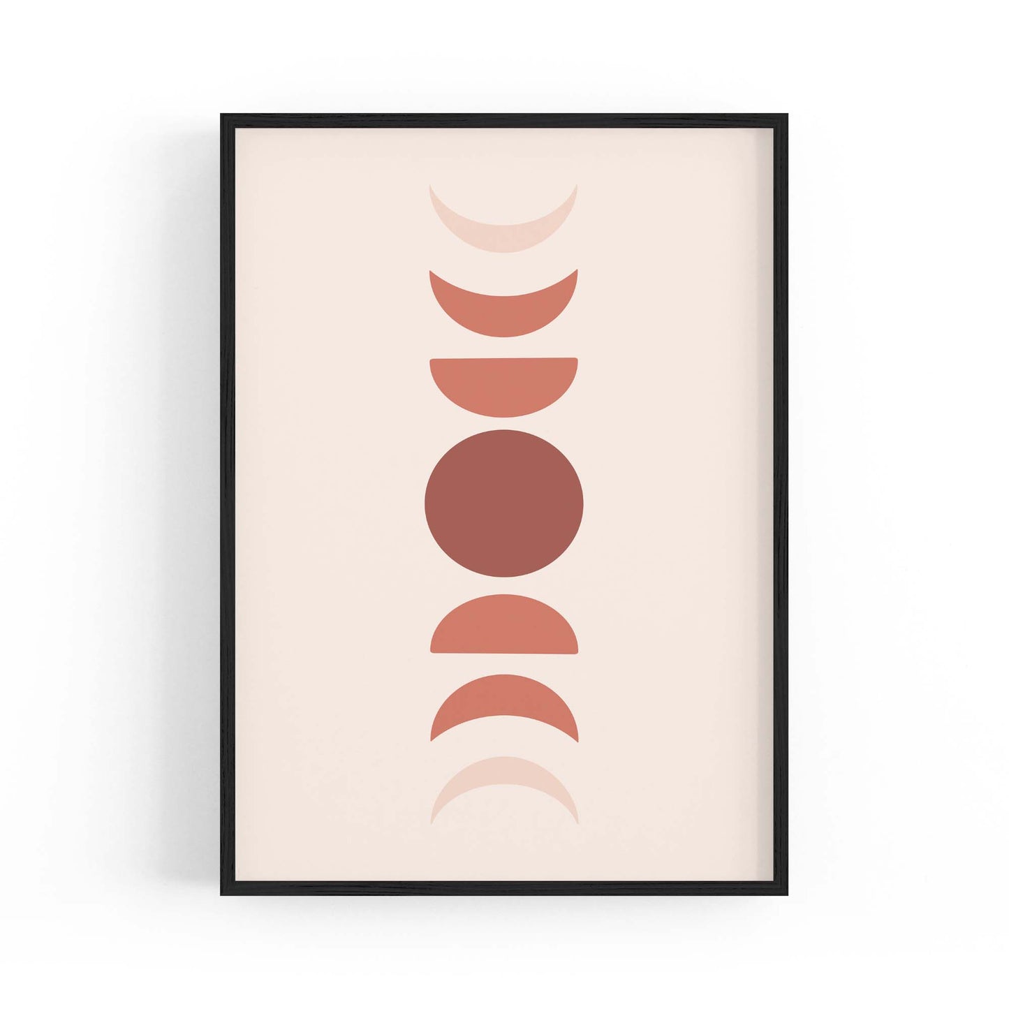 Minimal Moon Phase Retro Pink & Pastel Wall Art #2 - The Affordable Art Company
