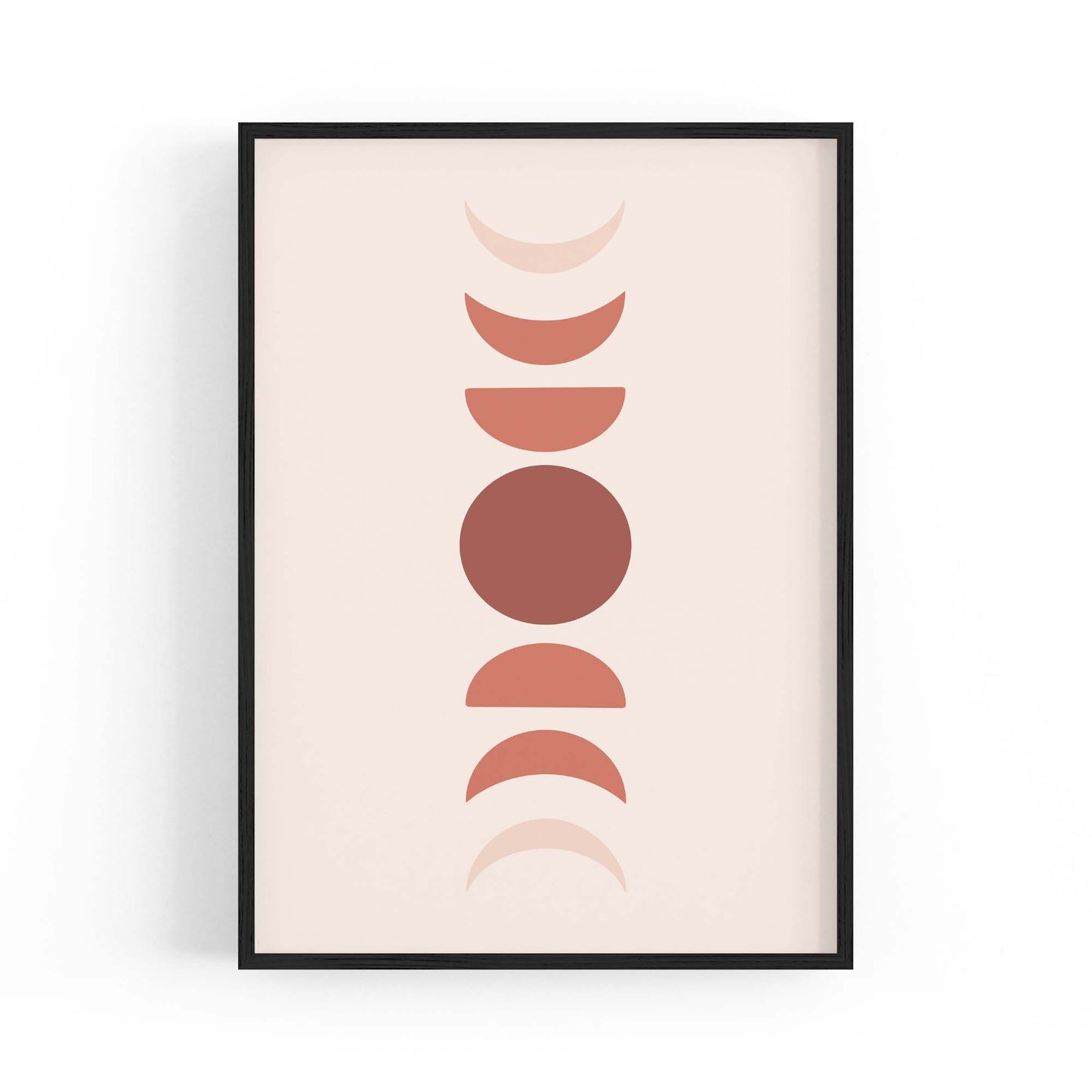 Minimal Moon Phase Retro Pink & Pastel Wall Art #2 - The Affordable Art Company