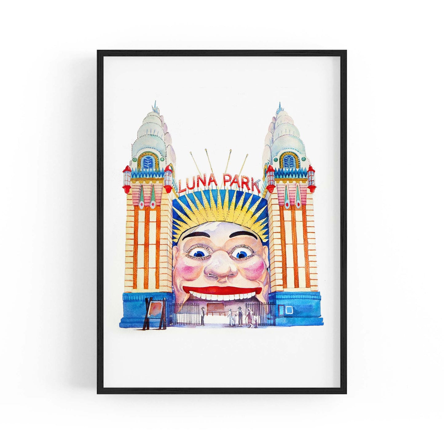 Luna Park, Sydney Painting Landmark Wall Art - The Affordable Art Company