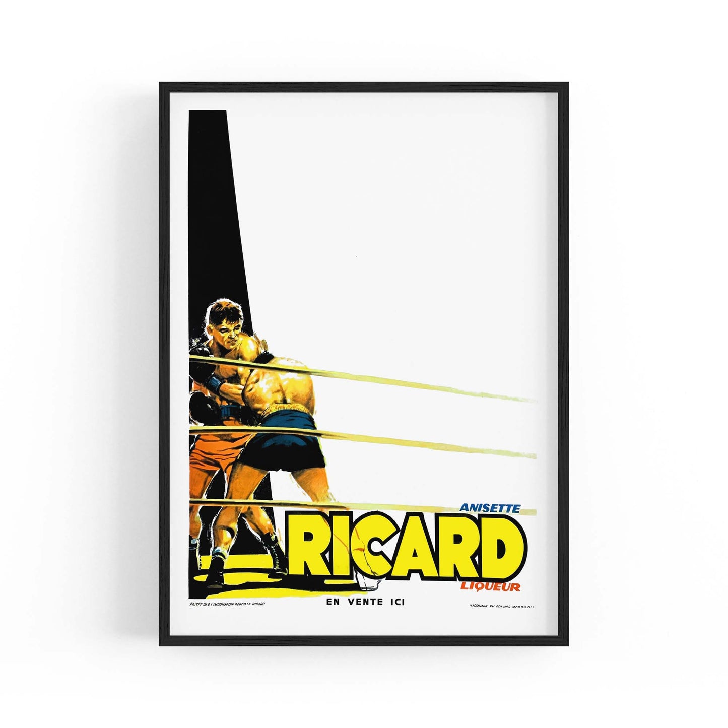 Ansiette Ricard Liqueur "Boxing" Vintage Advert Wall Art - The Affordable Art Company