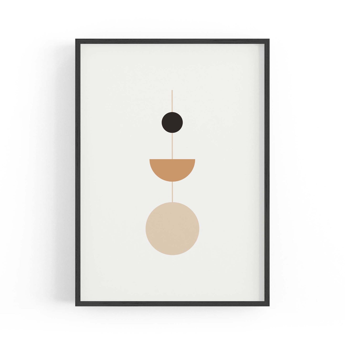 Minimal Pastel Abstract Retro Shapes Wall Art #3 - The Affordable Art Company