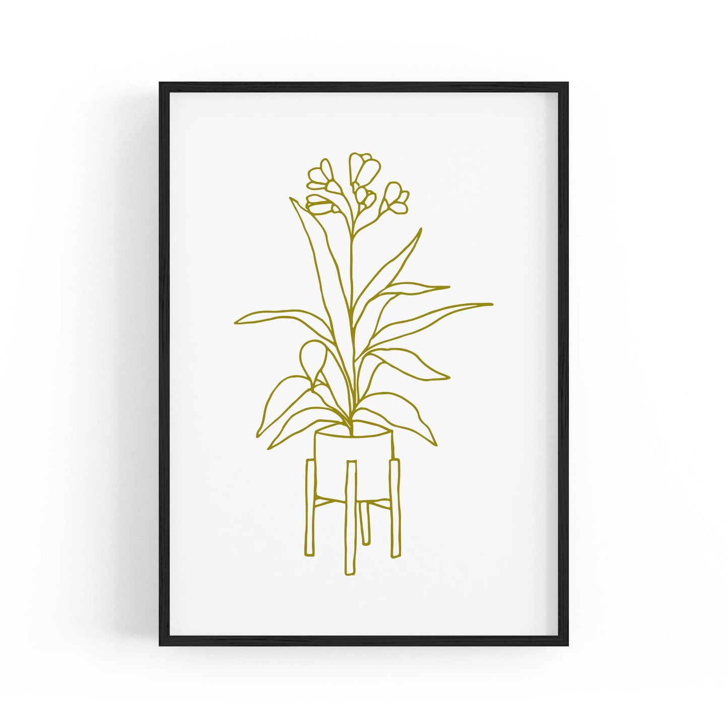 Abstract House Plant Minimal Living Room Wall Art #28 - The Affordable Art Company
