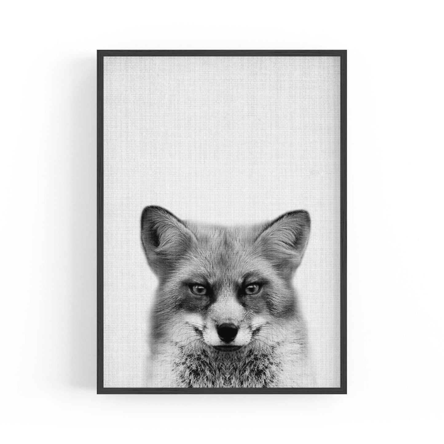 Fox Portrait Drawing Minimal Animal Wall Art - The Affordable Art Company