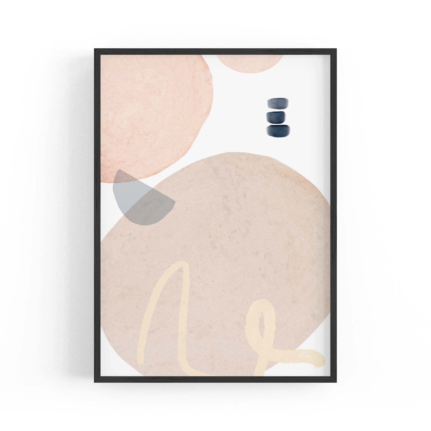 Minimal Pastel Abstract Retro Painting Wall Art #3 - The Affordable Art Company