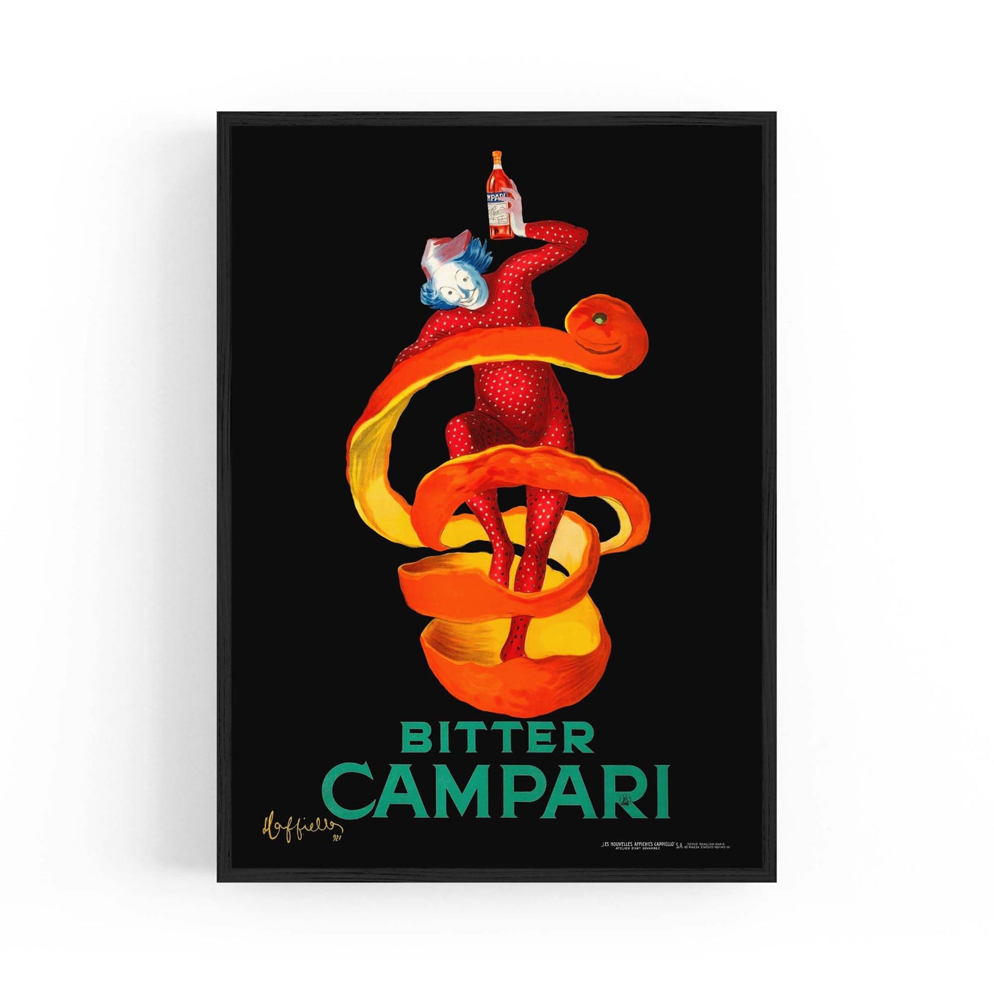 Vintage Campari Orange Peel Cafe Advert Wall Art - The Affordable Art Company