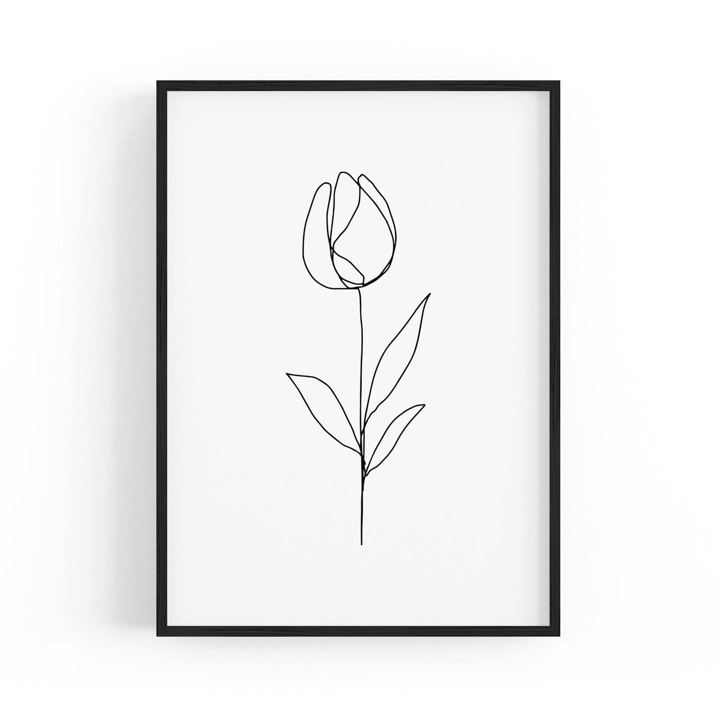 Minimal Tulip Flower Line Drawing Wall Art #5 - The Affordable Art Company