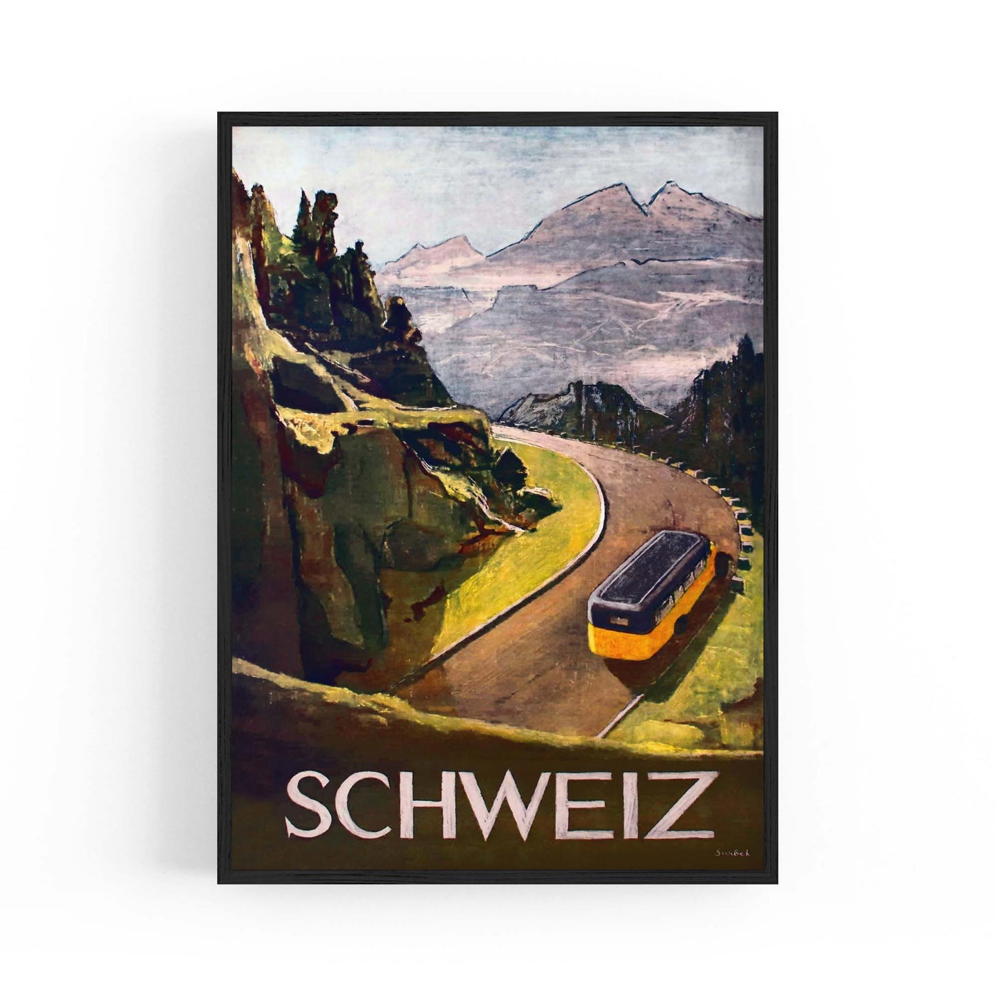 Switzerland Vintage Travel Advert Wall Art - The Affordable Art Company