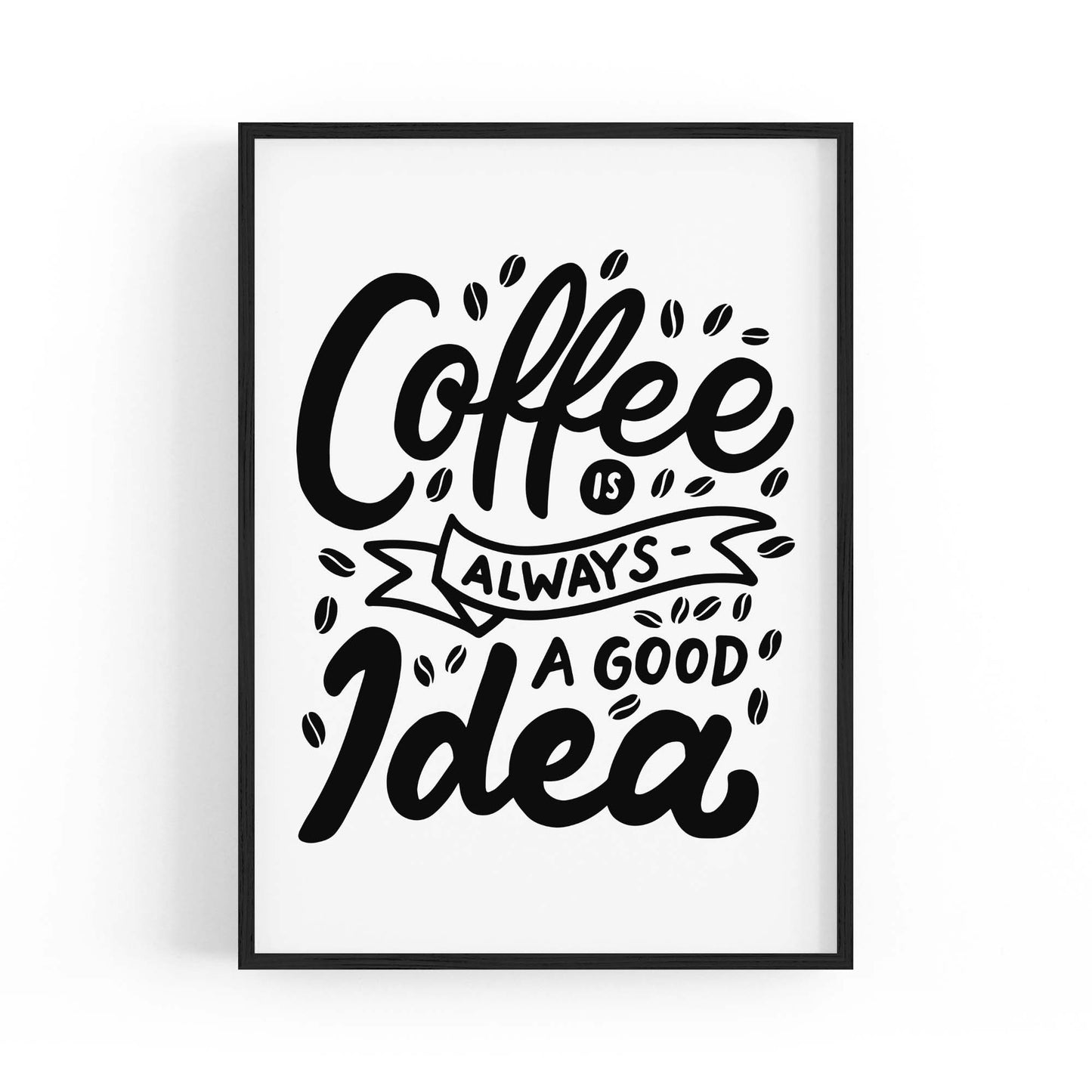 Coffee Quote Minimal Kitchen Cafe Style Wall Art #5 - The Affordable Art Company