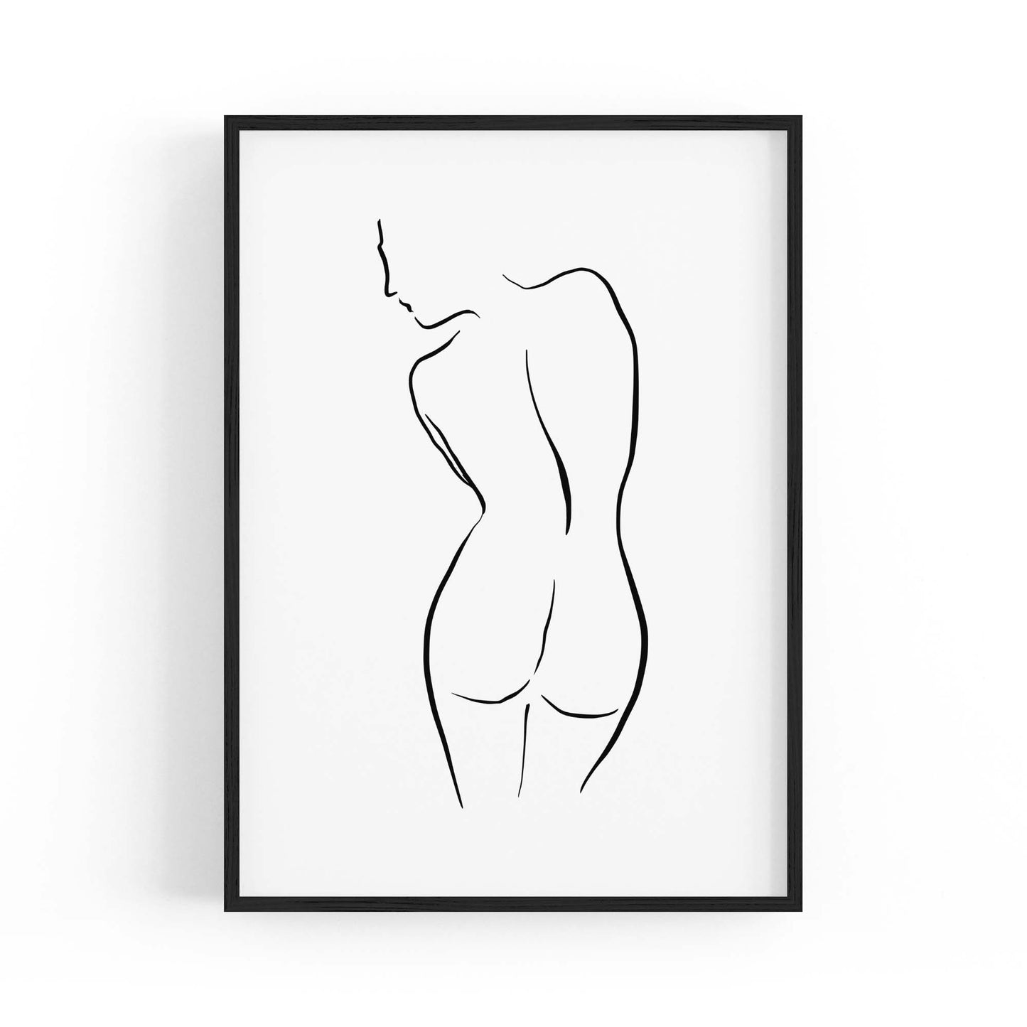 Abstract Line Drawing Female Nude Wall Art - The Affordable Art Company