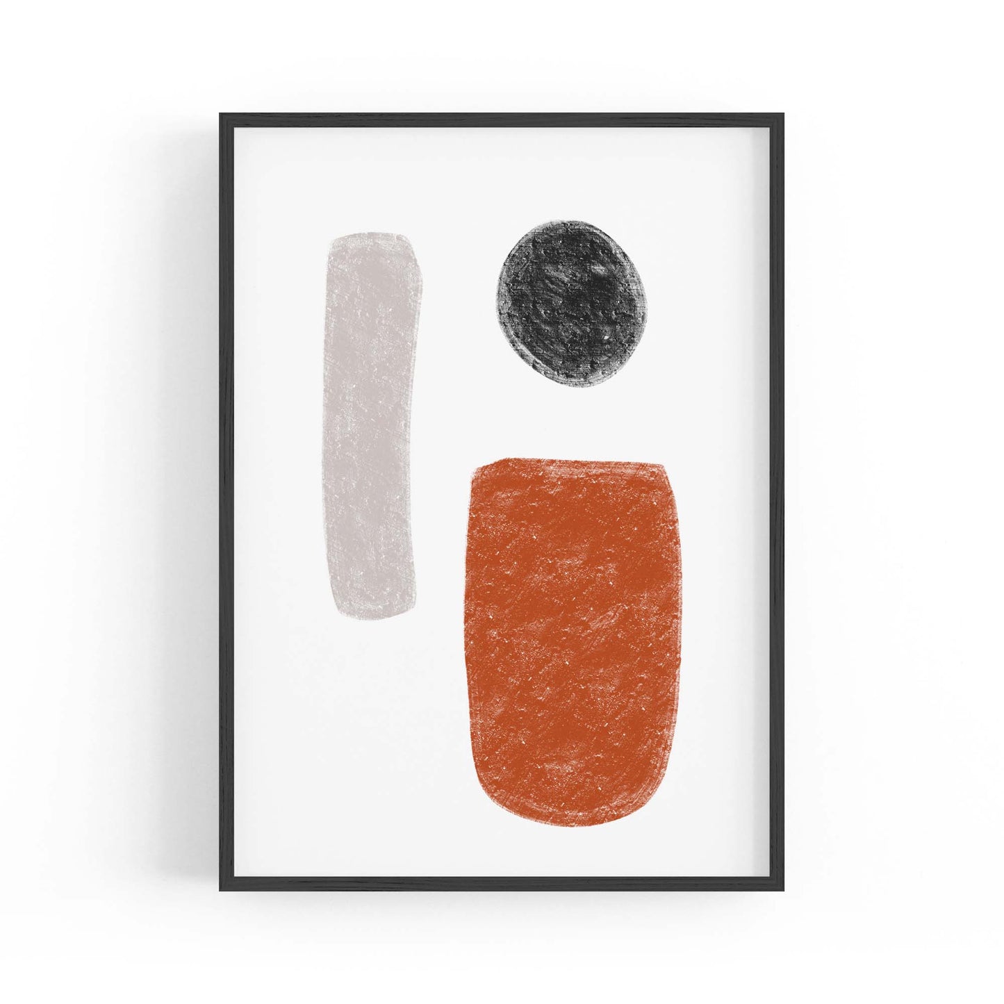 Modern Abstract Shape Minimal Retro Wall Art #1 - The Affordable Art Company