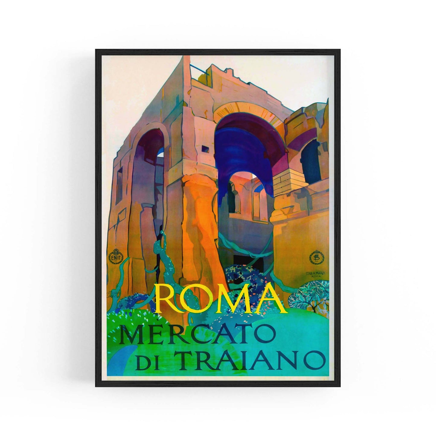 Rome, Italy Vintage Travel Advert Wall Art - The Affordable Art Company