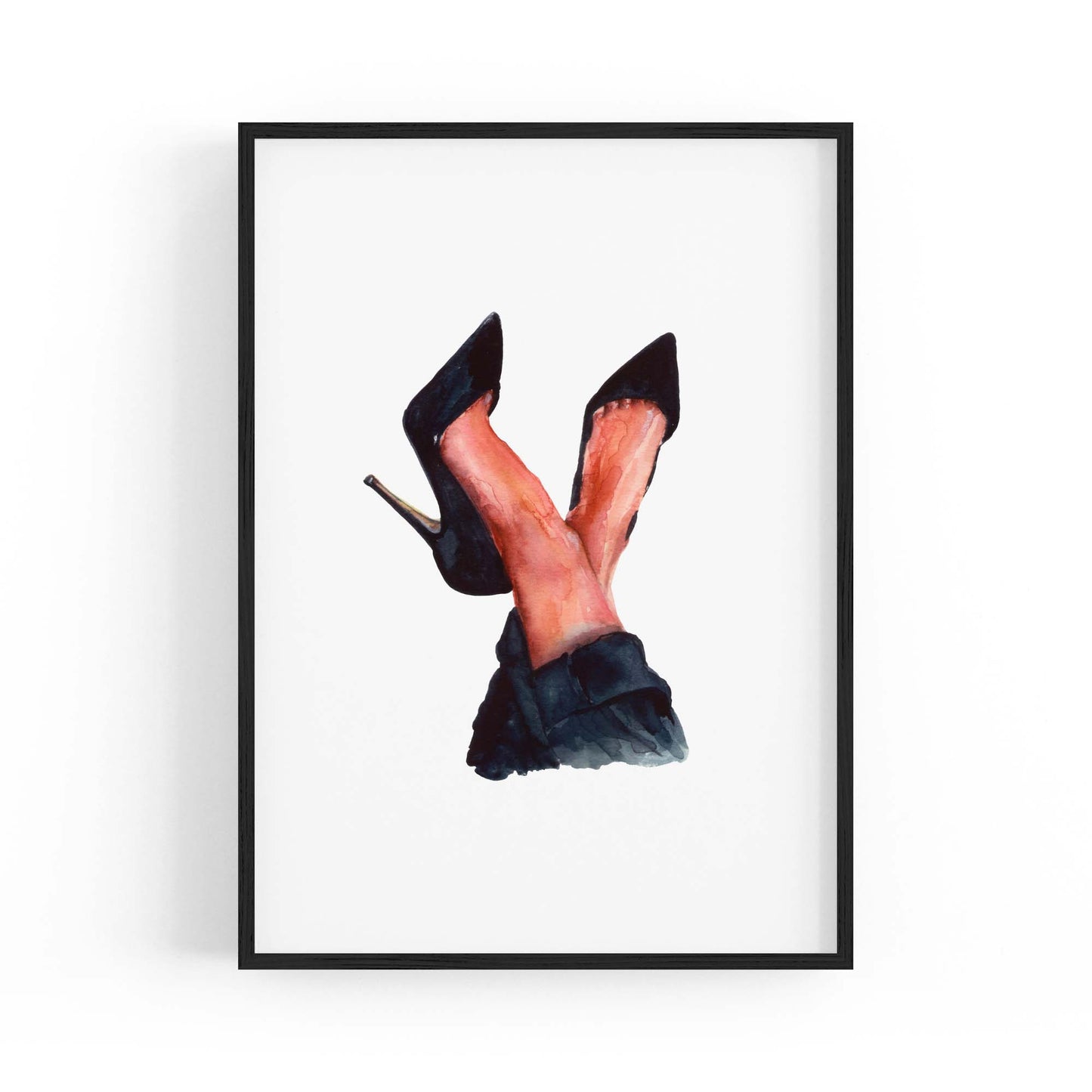 Cute Black Heels Fashion Girls Bedroom Wall Art #3 - The Affordable Art Company
