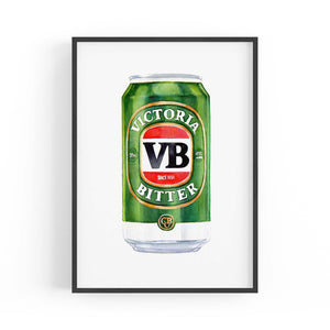 Victoria Bitter Tinnie Beer Painting Gift Wall Art - The Affordable Art Company