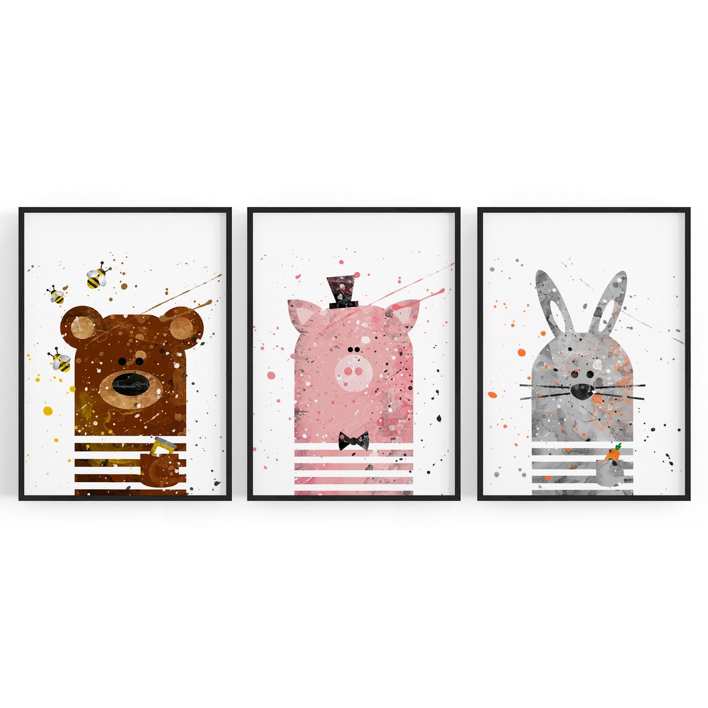 Set of Nursery Animals Wall Art - The Affordable Art Company