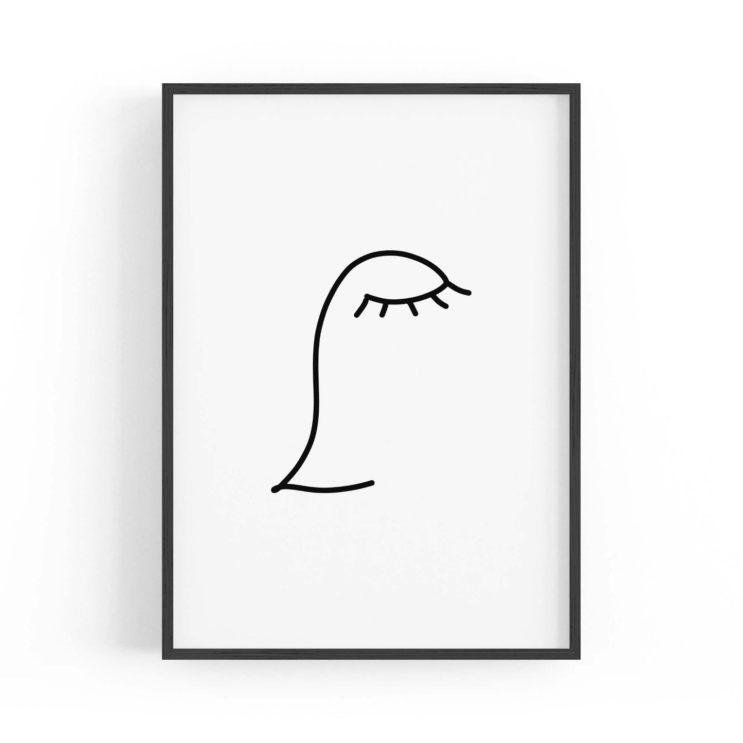 Minimal Abstract Line Face Modern Wall Art #10 - The Affordable Art Company