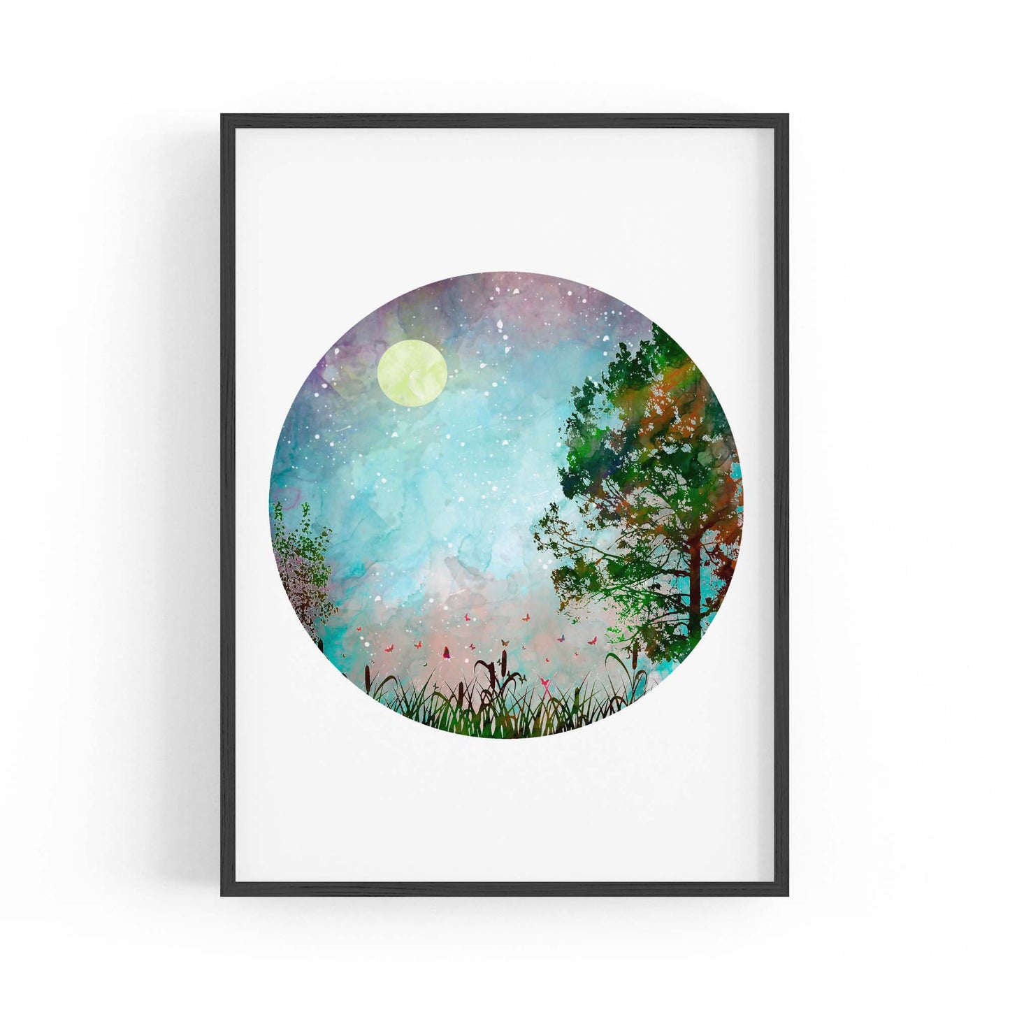 Scandi Circle Landscape Kitchen Minimal Wall Art #2 - The Affordable Art Company