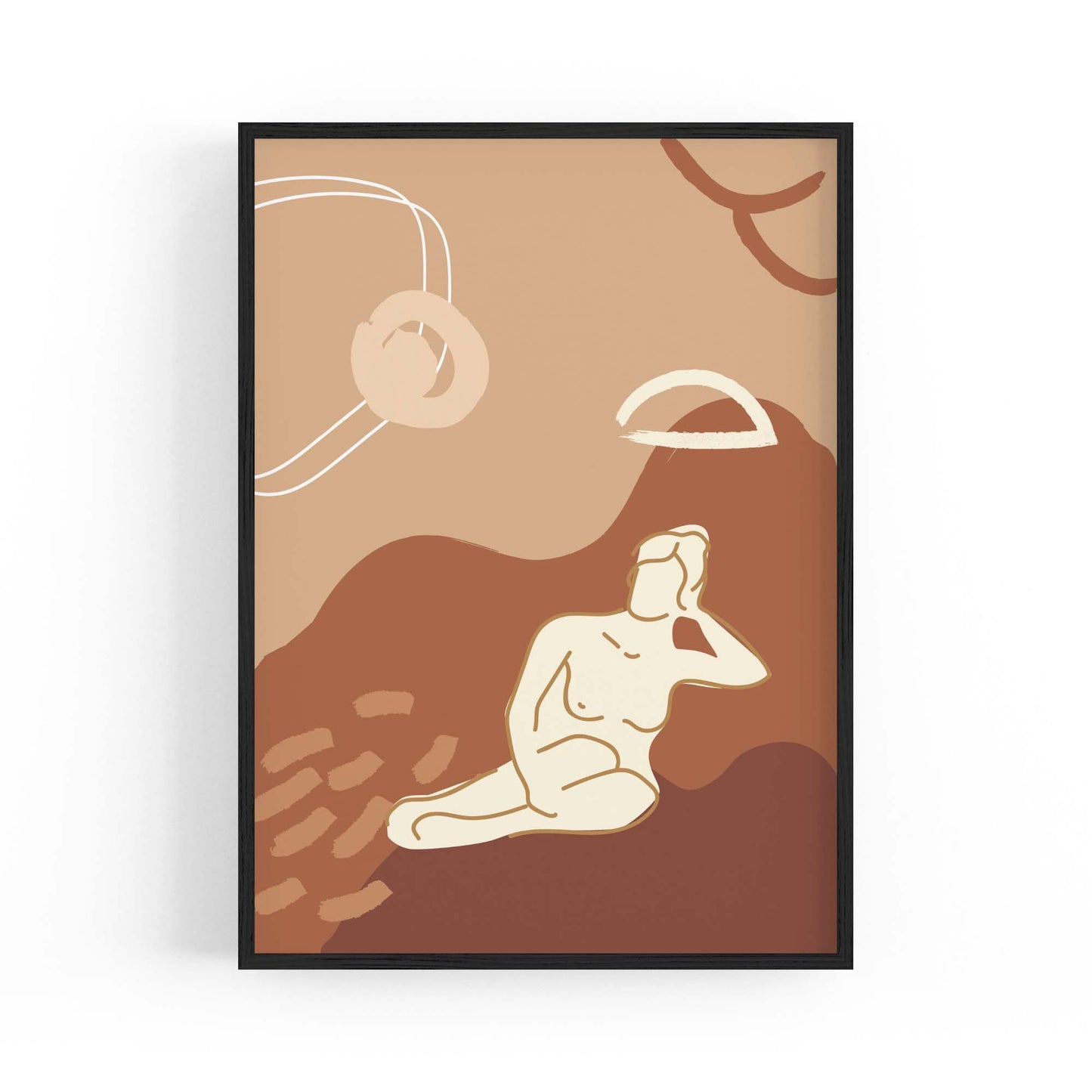 Minimal Greek Goddess Retro Abstract Wall Art - The Affordable Art Company