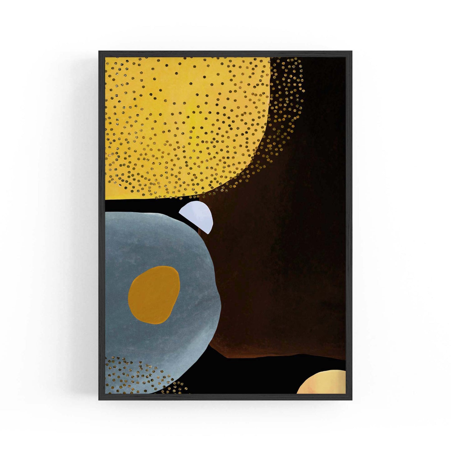 Dark Minimal Abstract Modern Painting Wall Art #1 - The Affordable Art Company