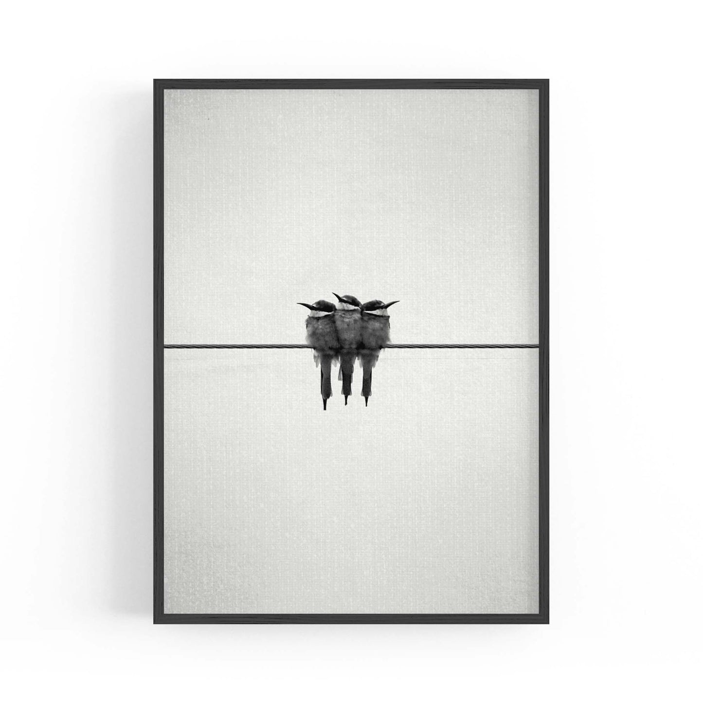 Abstract Bird on Wire Minimal Drawing Wall Art #1 - The Affordable Art Company