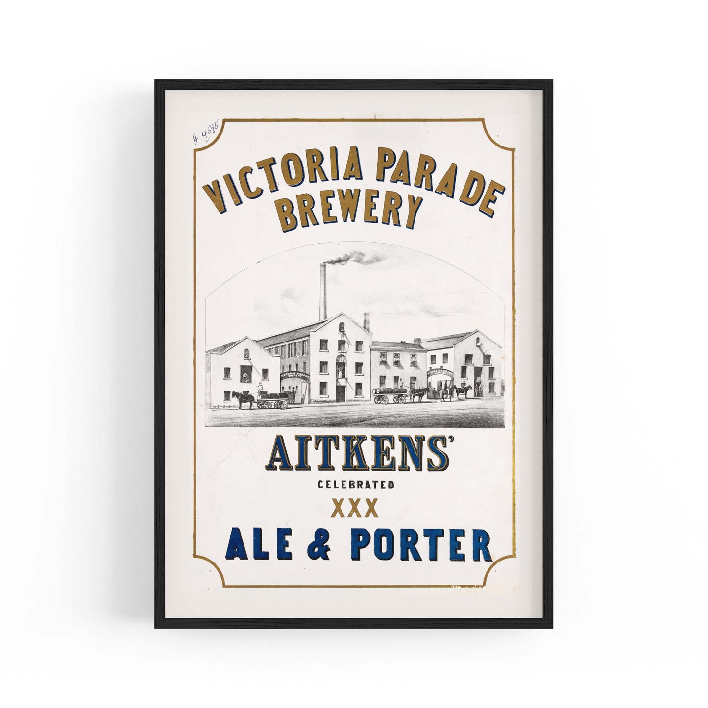 Victoria Parade Brewery Melbourne Vintage Wall Art - The Affordable Art Company