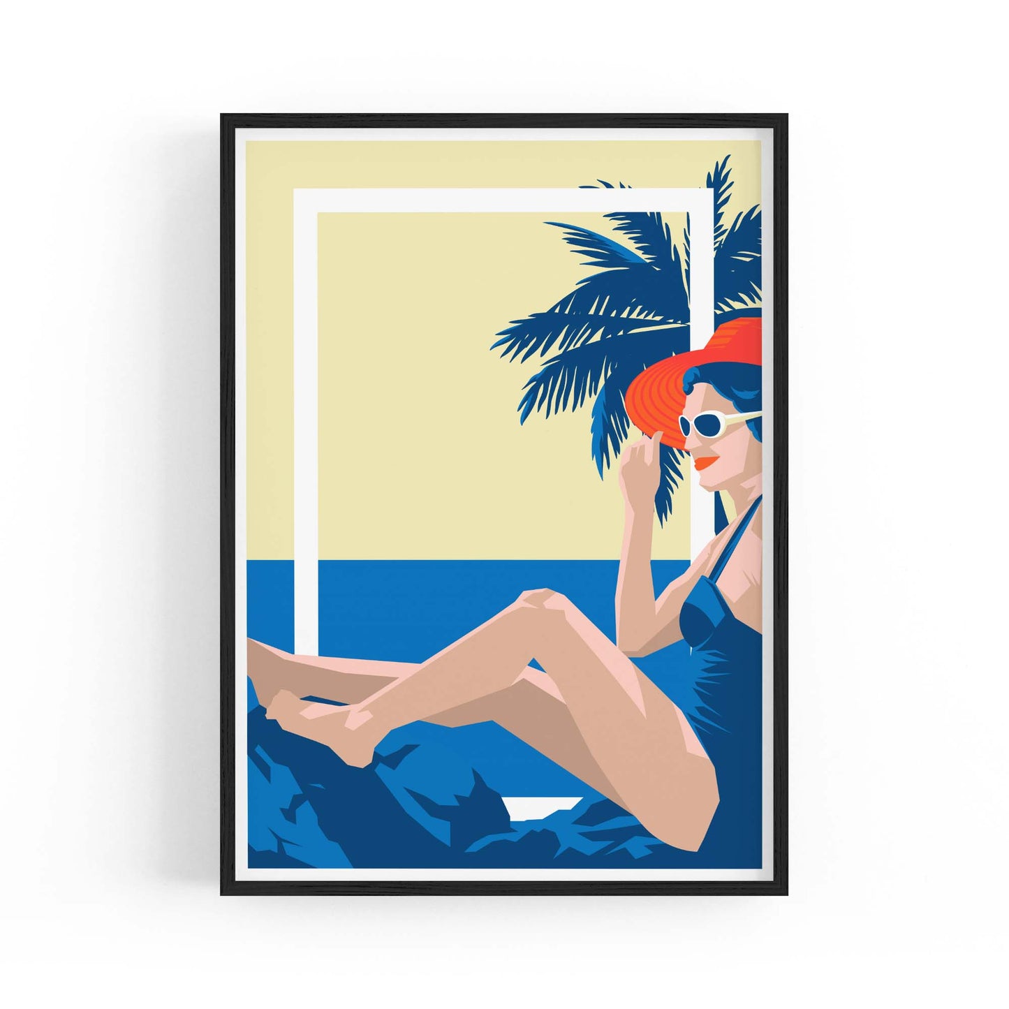 Retro Summer Beach Coastal Fashion Wall Art #3 - The Affordable Art Company