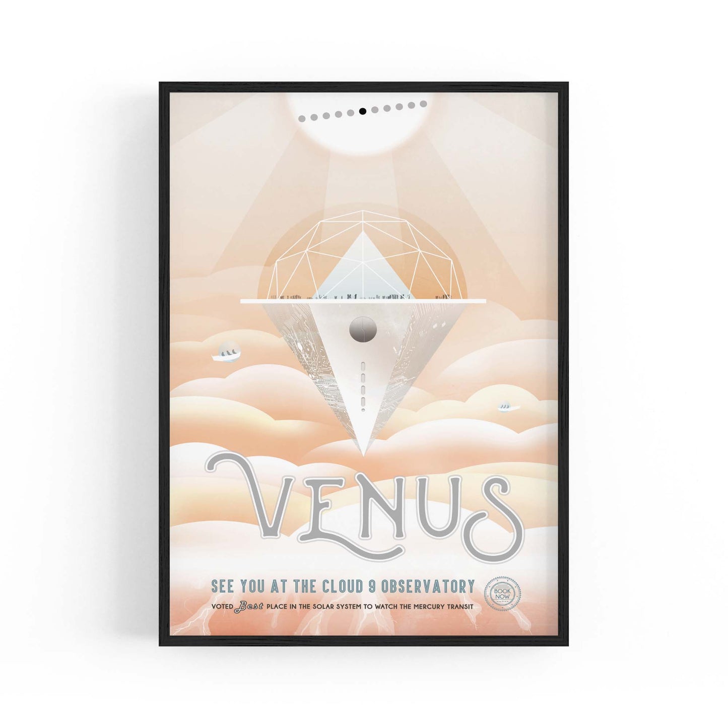 Retro Venus Space NASA Science Planets Wall Art - The Affordable Art Company