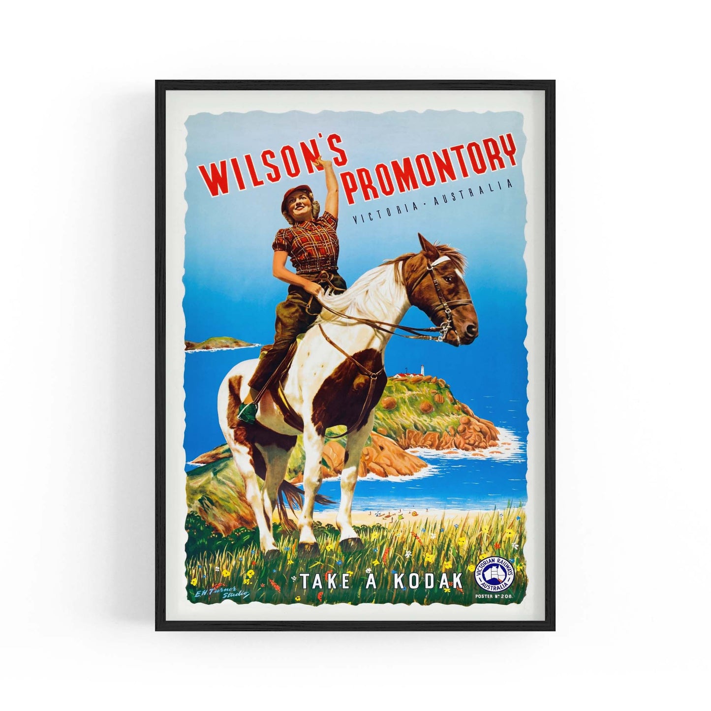 Vintage Wilson's Promontory Melbourne Victoria Art - The Affordable Art Company