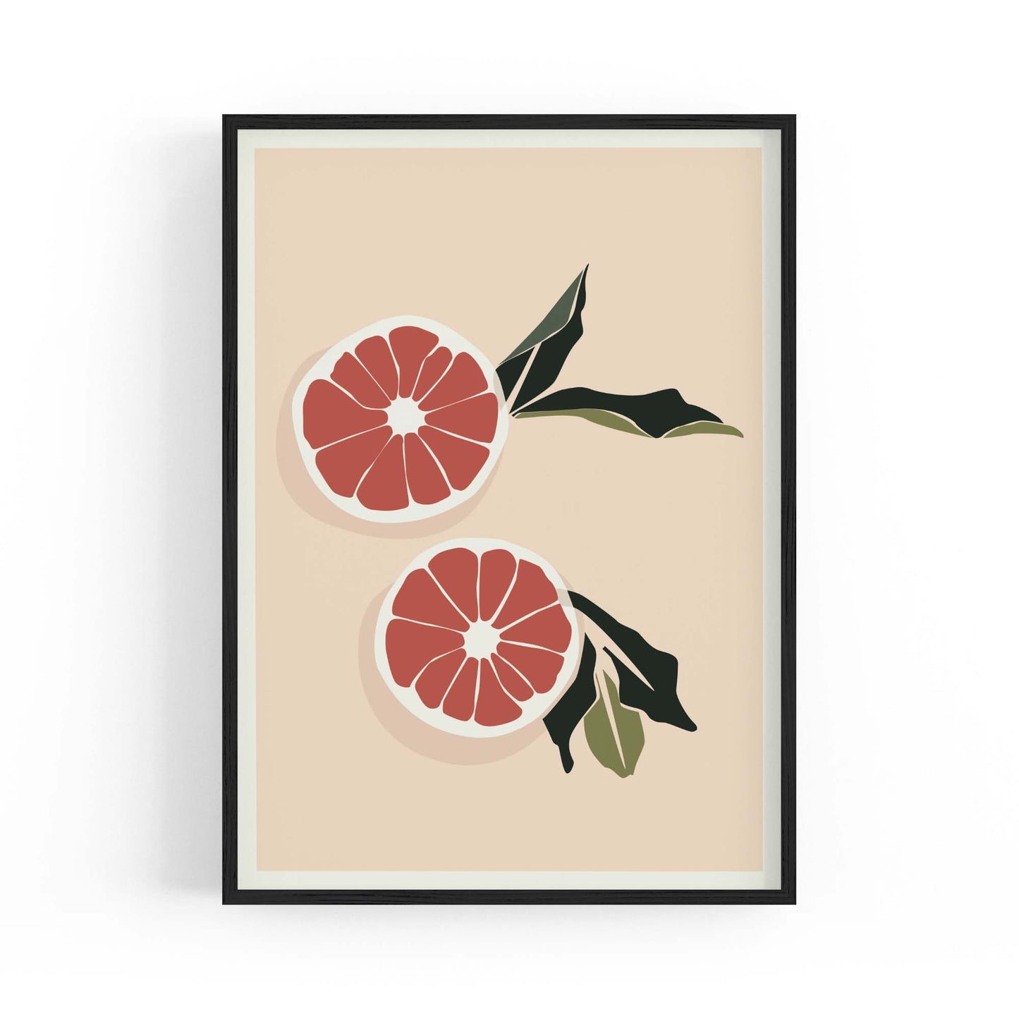 Blood Orange Abstract Retro Fruit Kitchen Wall Art #2 - The Affordable Art Company