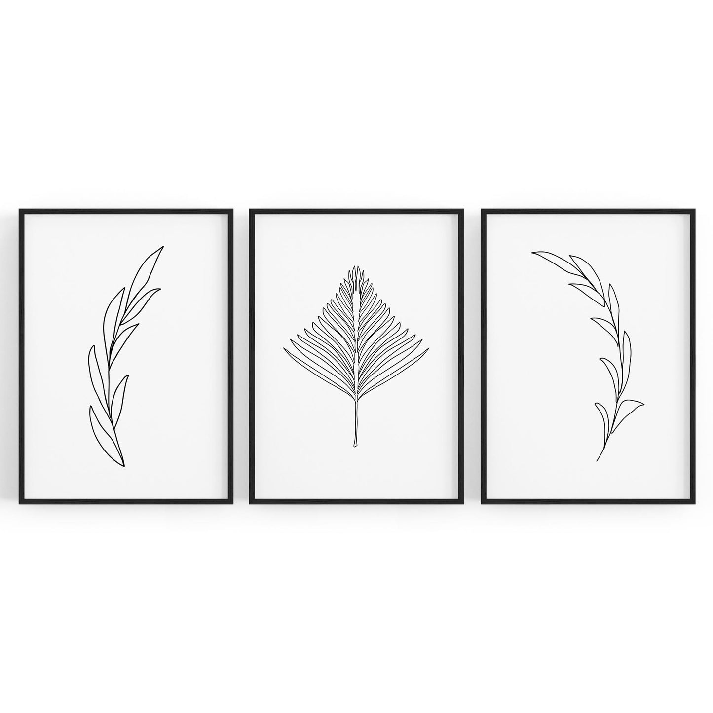 Set of Minimal Plant Line Drawings Wall Art #1 - The Affordable Art Company