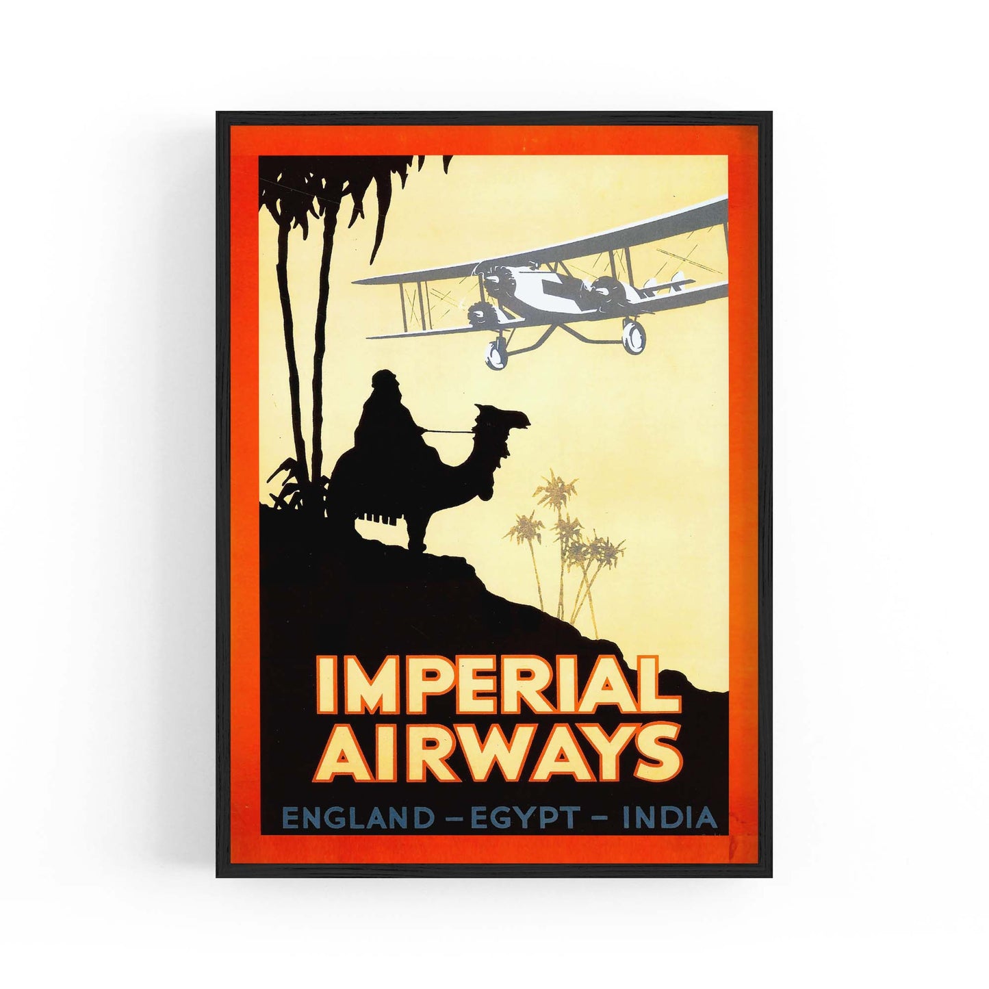 Imperial Airways Vintage Travel Advert Wall Art - The Affordable Art Company