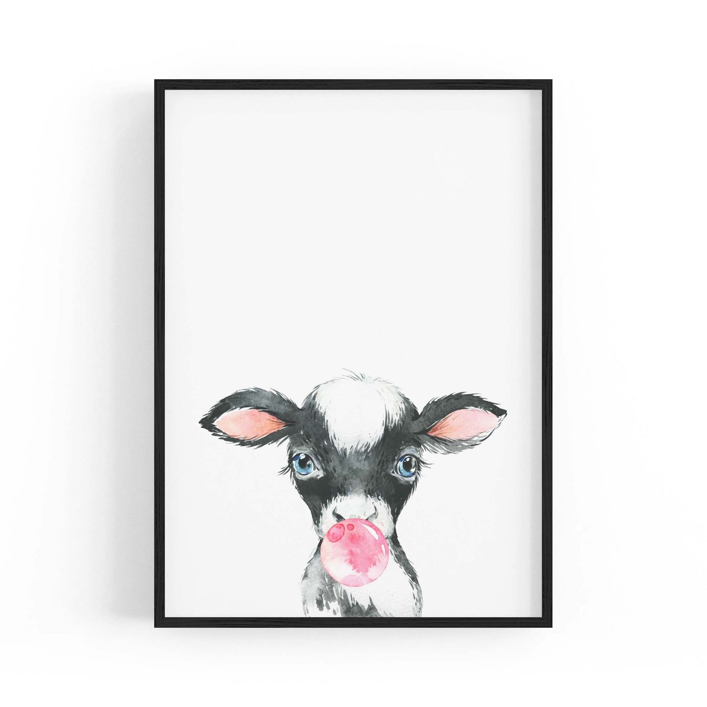 Cute Baby Cow Nursery Animal Gift Wall Art #3 - The Affordable Art Company