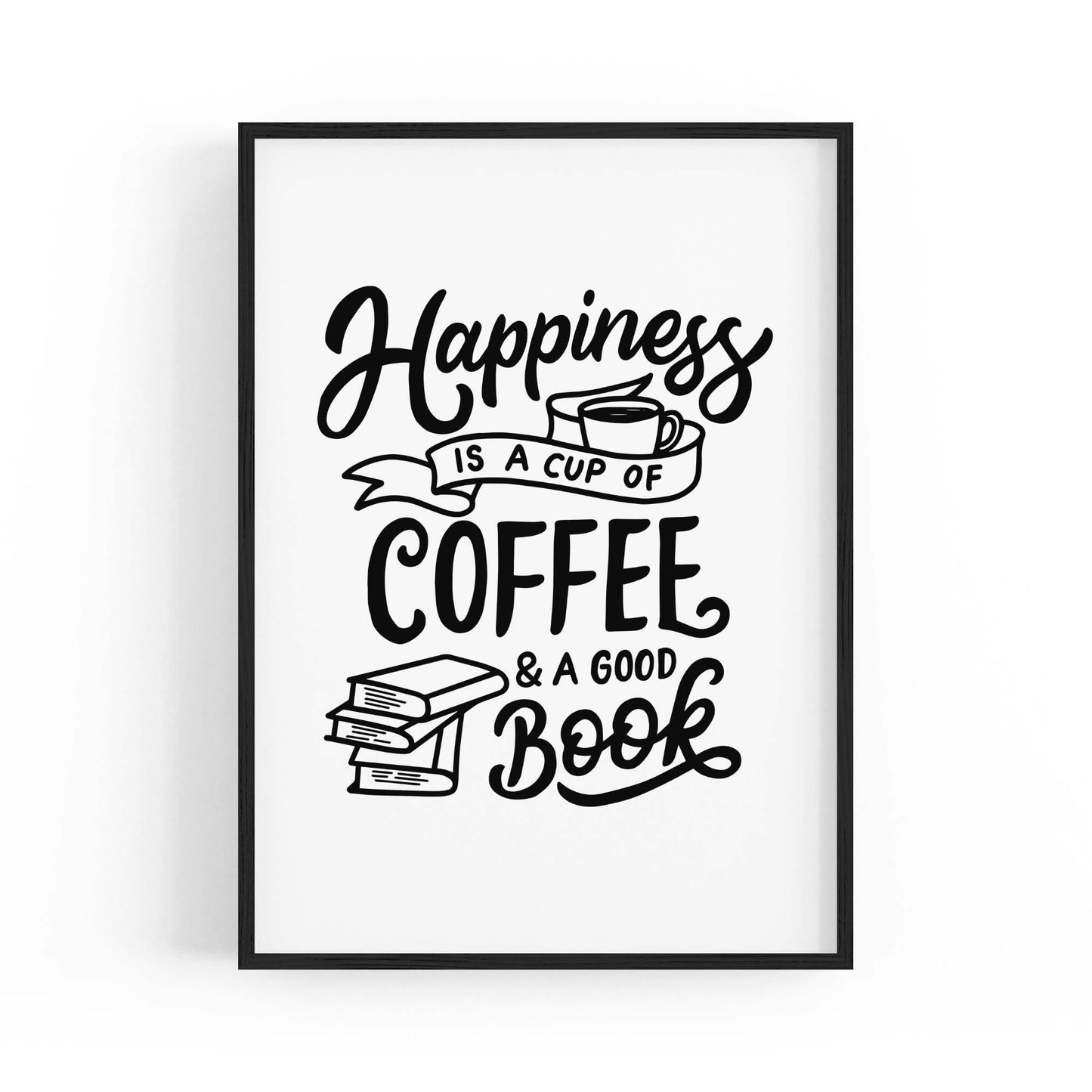 Coffee Quote Minimal Kitchen Cafe Style Wall Art #11 - The Affordable Art Company