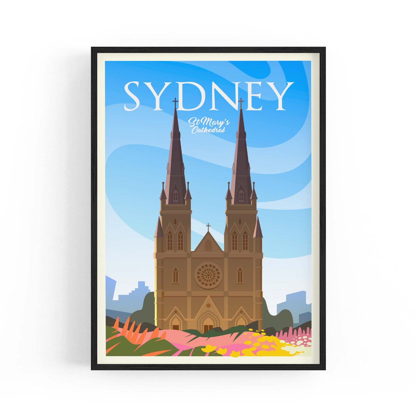 Retro Sydney Australia Vintage Travel Wall Art #1 - The Affordable Art Company