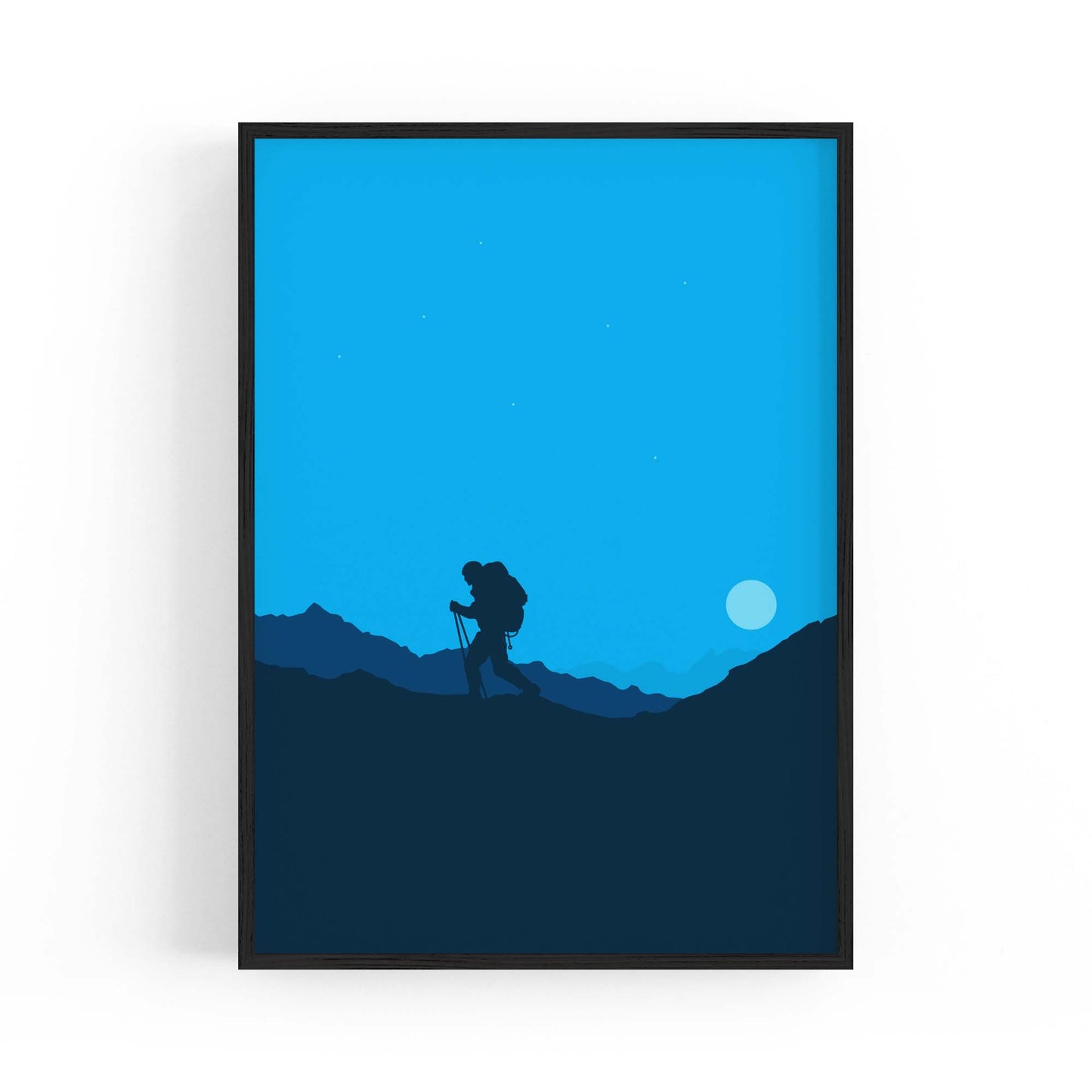 Retro Mountain Climbing Winter Sports Wall Art #2 - The Affordable Art Company