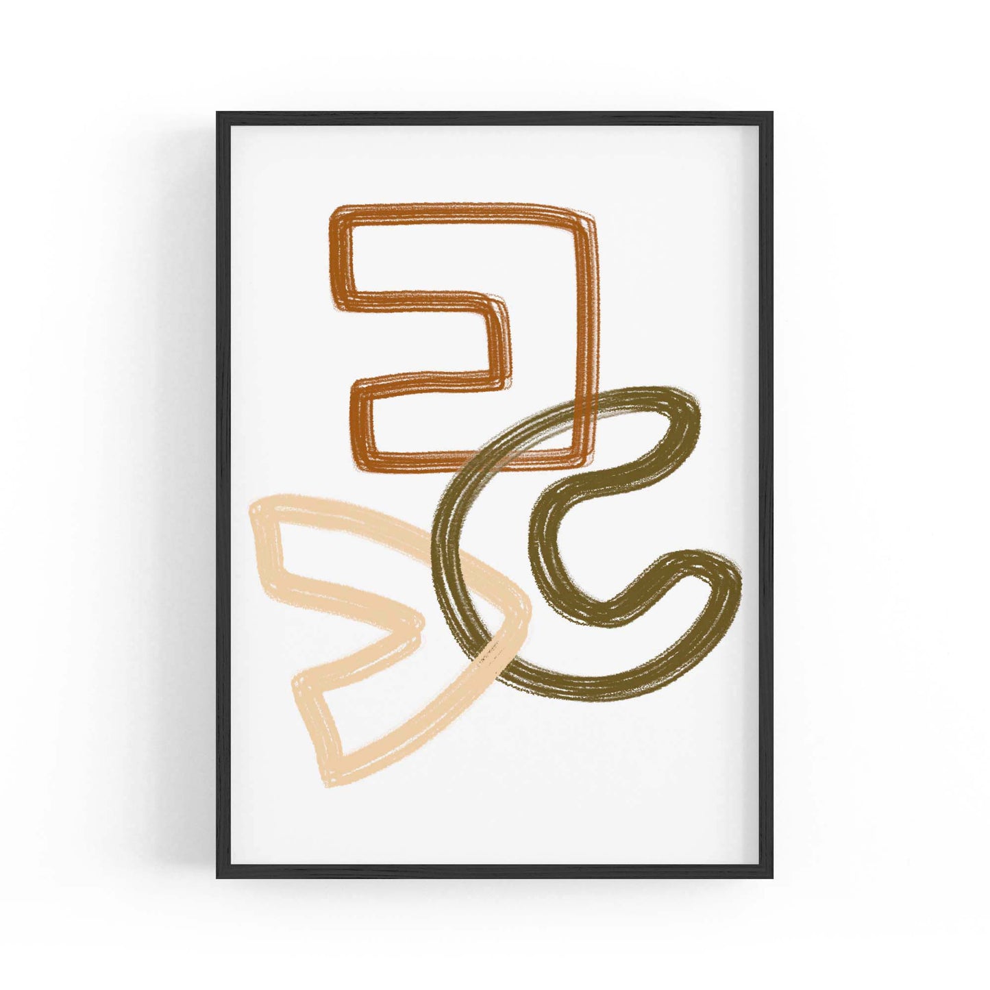 Flower Minimal Abstract Floral Wall Art - The Affordable Art Company