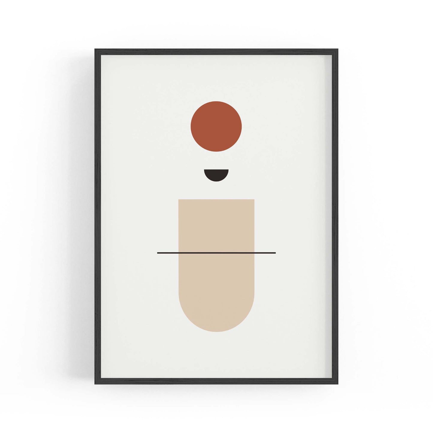 Minimal Pastel Abstract Retro Shapes Wall Art #1 - The Affordable Art Company