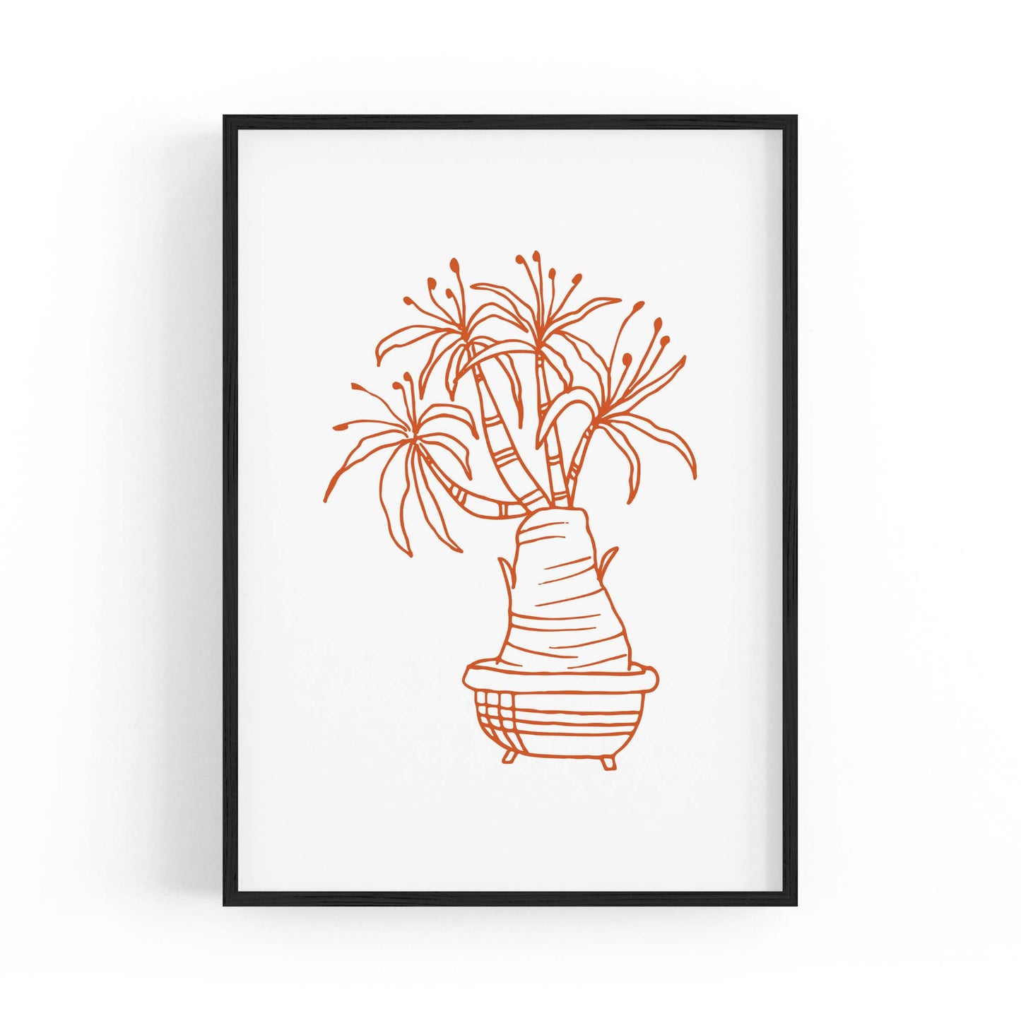 Abstract House Plant Minimal Living Room Wall Art #22 - The Affordable Art Company