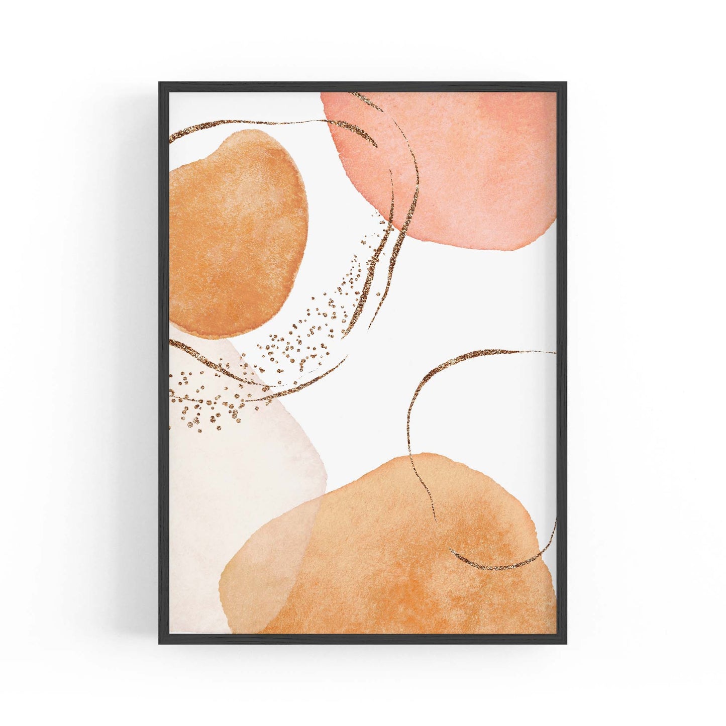 Abstract Modern Watercolour Shapes Painting Wall Art #11 - The Affordable Art Company