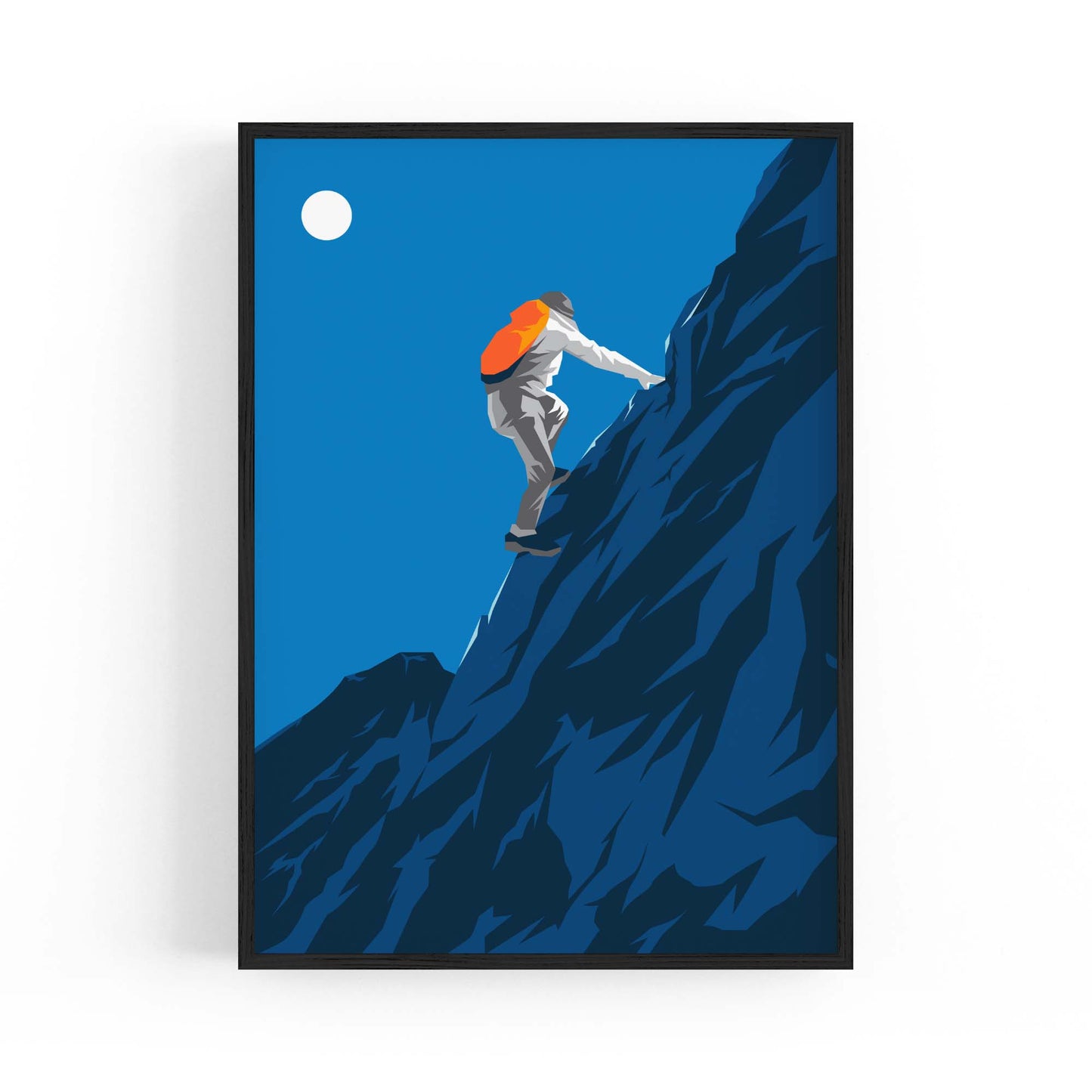 Retro Mountain Climbing Winter Sports Wall Art #1 - The Affordable Art Company