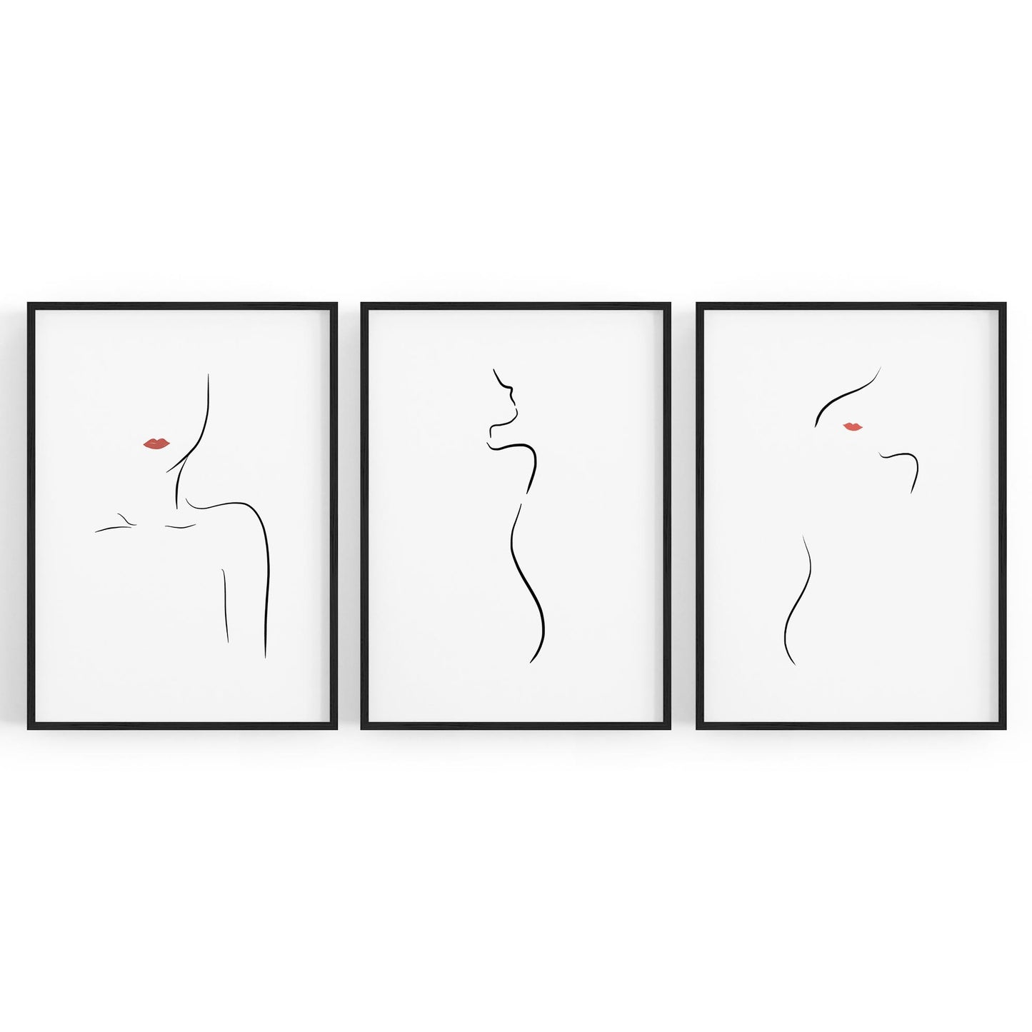 Set of Body Line Fashion Girls Bedroom Wall Art - The Affordable Art Company