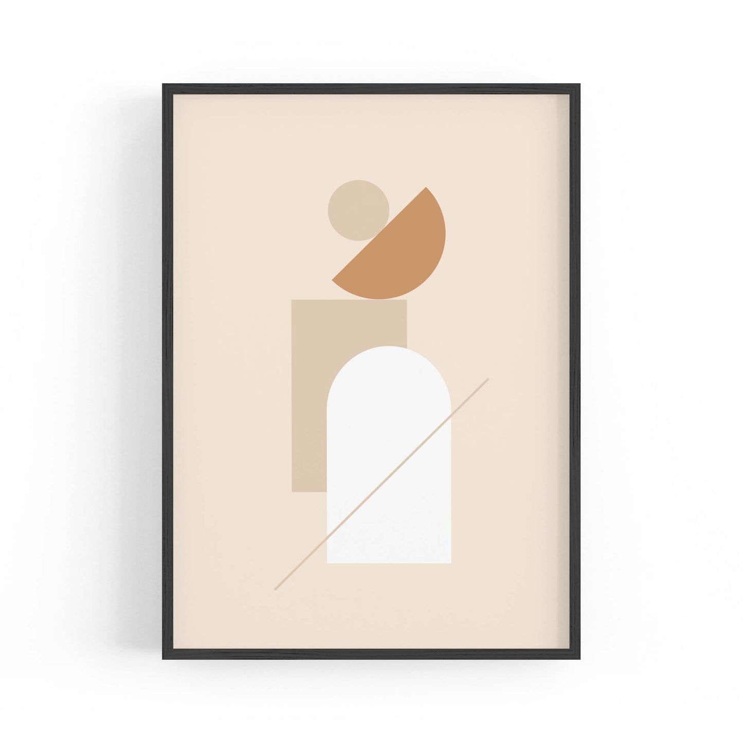 Minimal Pastel Abstract Retro Shapes Wall Art #5 - The Affordable Art Company