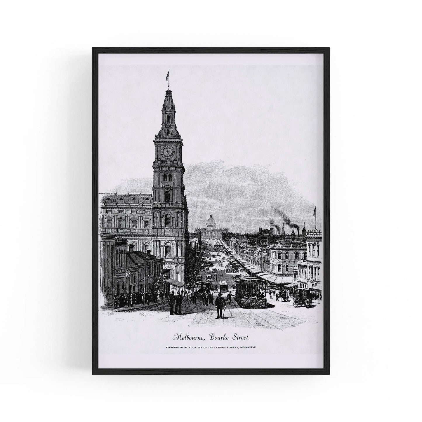 GPO, Melbourne Vintage Photograph Wall Art - The Affordable Art Company