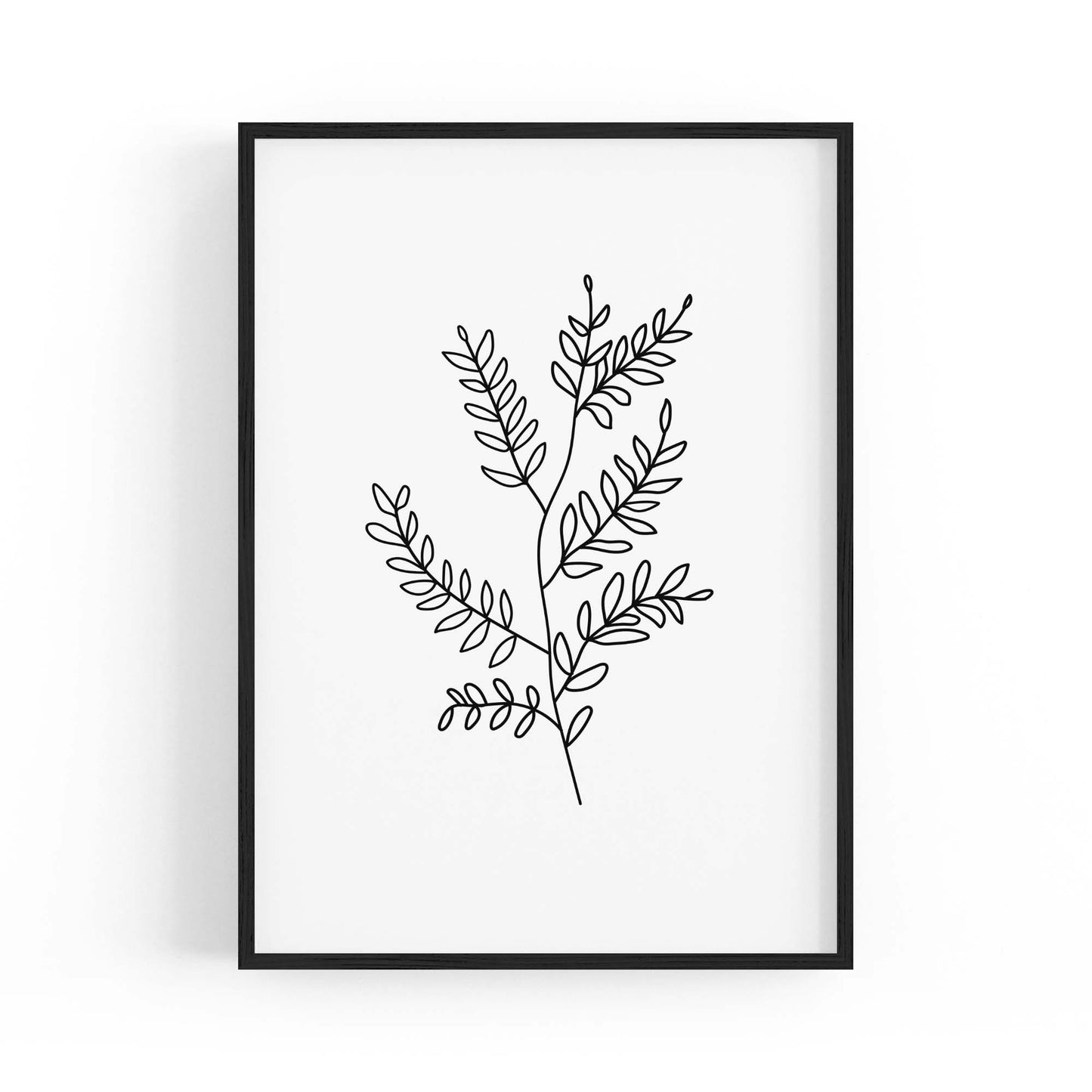 Twig Line Drawing Minimal Plant Wall Art - The Affordable Art Company
