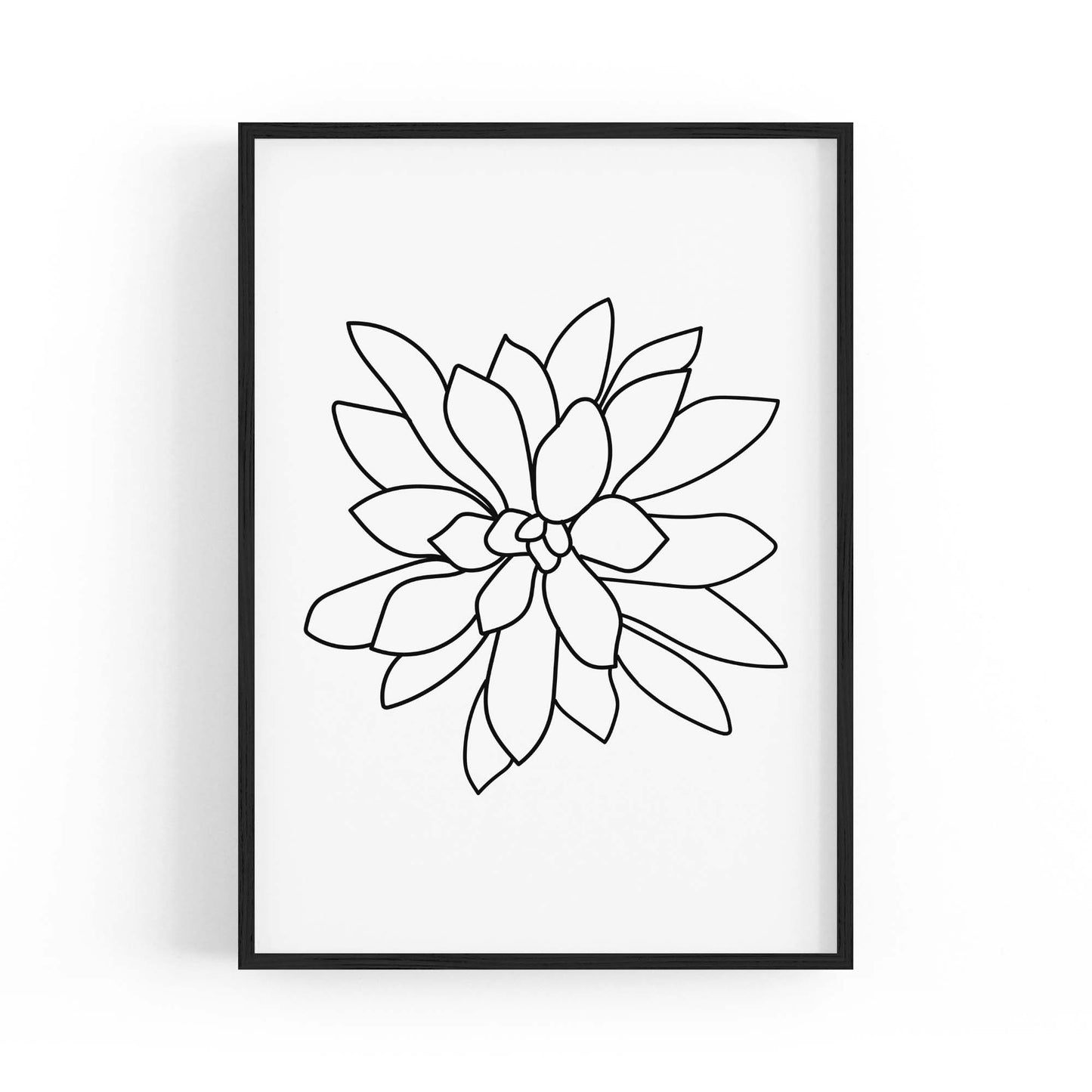 Minimal Flower Line Drawing Abstract Wall Art #5 - The Affordable Art Company